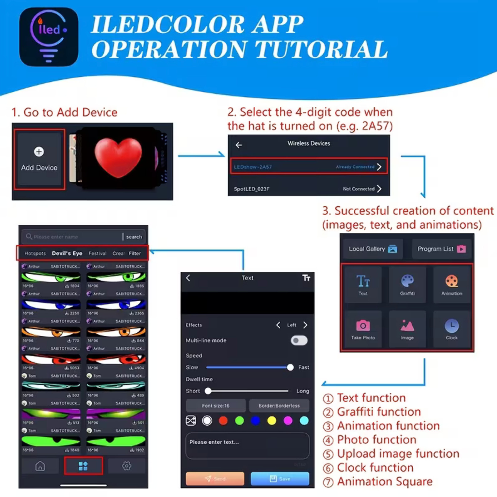 Programmable LED 15&Prime;x4&Prime; Flexible Display Remote Control Bluetooth Mobile App