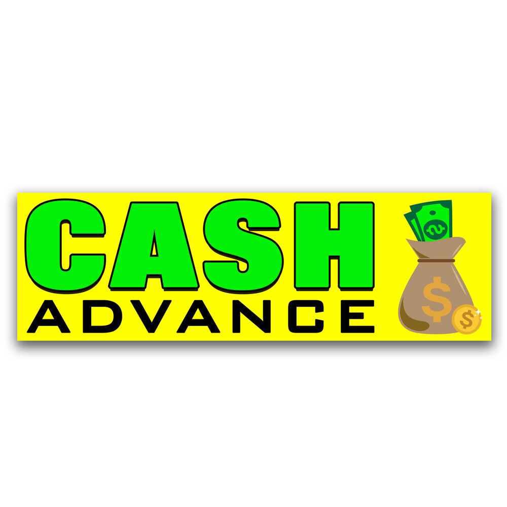 Cash Advance Vinyl Banner with Optional Sizes (Made in the USA)