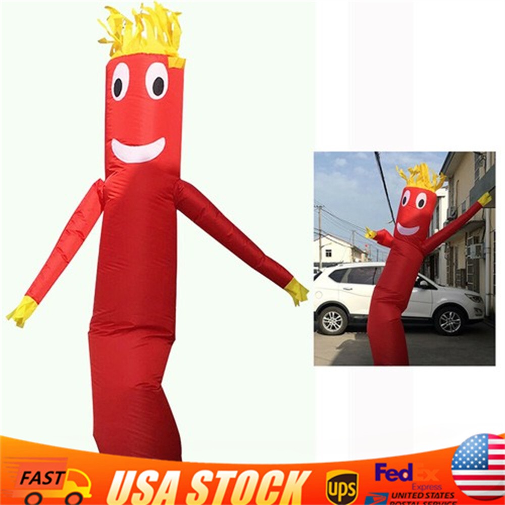 10FT Custom Inflatable Tube Wind Dancer Air Puppet Sky Dancing Wavy Man-Red