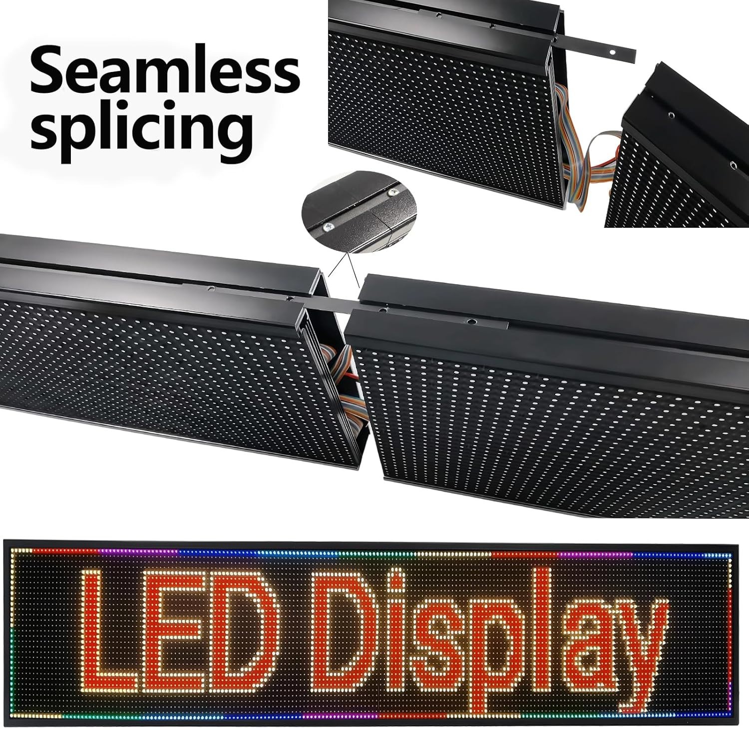 P10 Programmable LED Sign 77&Prime; x 44&Prime; WiFi Control RGB Color Signage