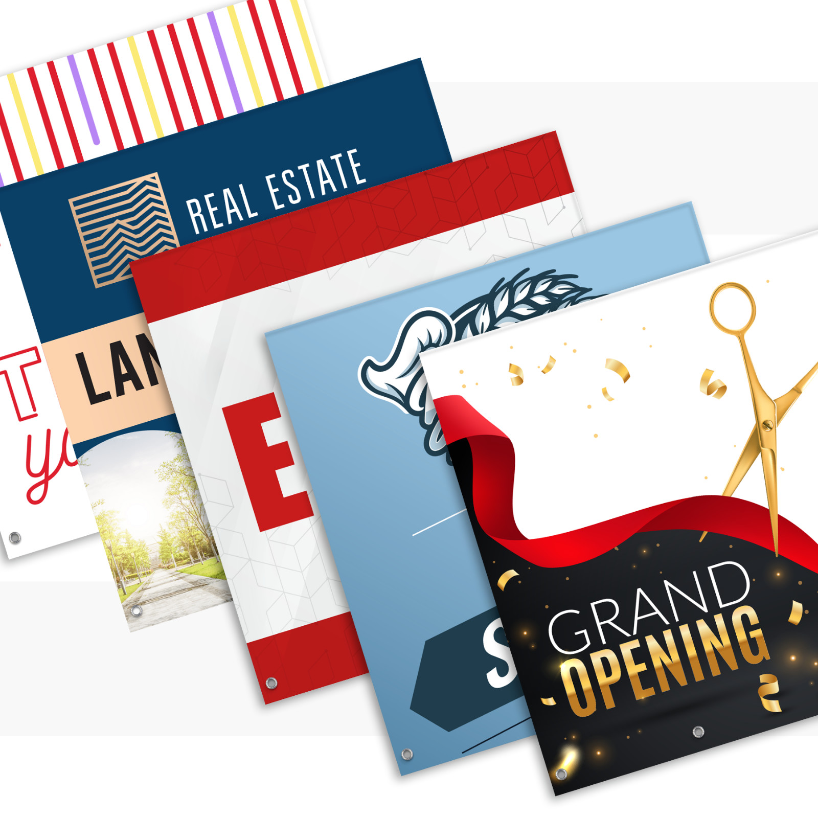 The EZ Sign – Lightweight Portable 4&prime; Large Sign w/ Custom 4&prime; Banner Real Estate