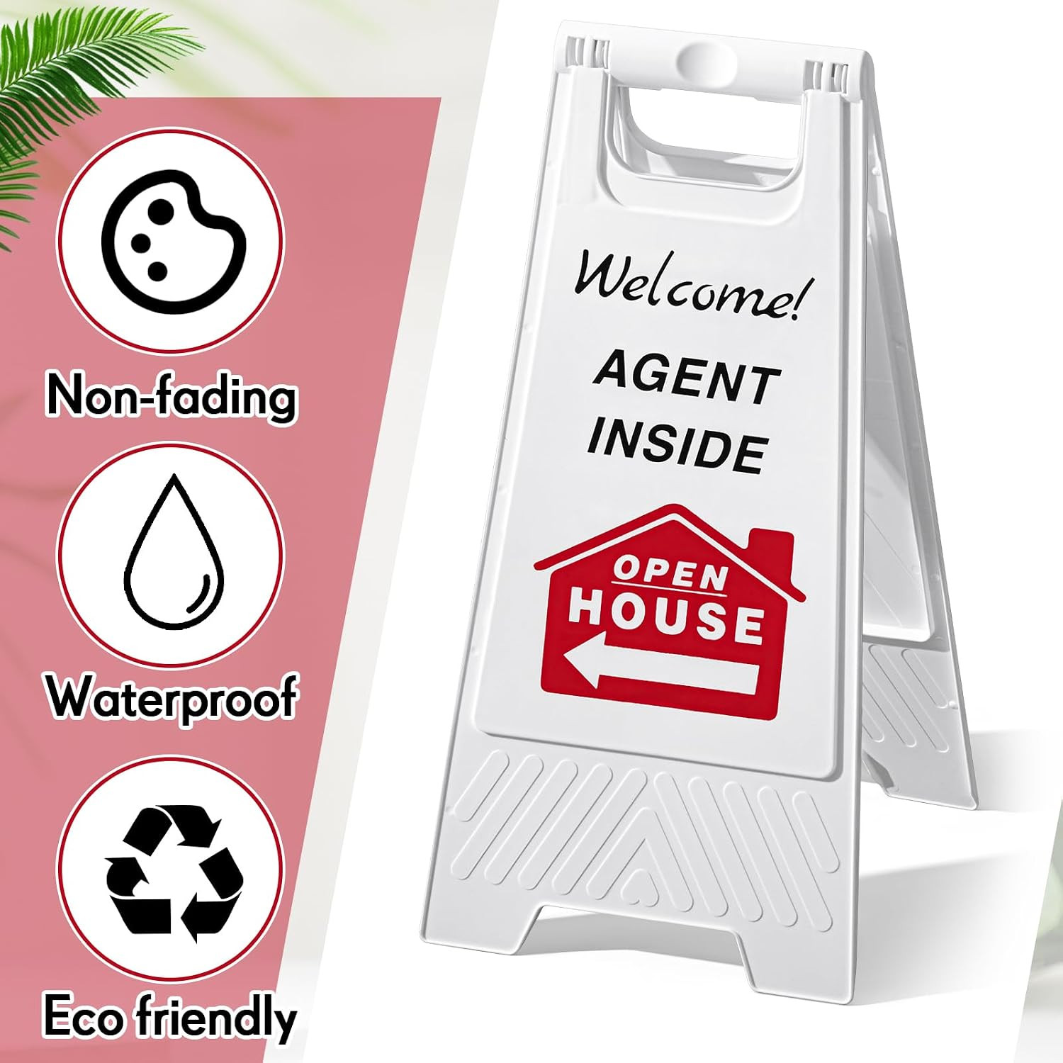 6 Pack Open House Signs for Real Estate, 24 » x 12 » Double Sided Real Estate Si