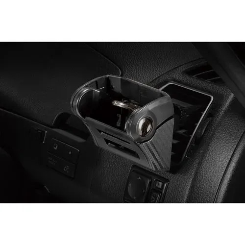 Japan NEW Carmate Car Cup Holder Damper AC Mount Carbon Black DZ435