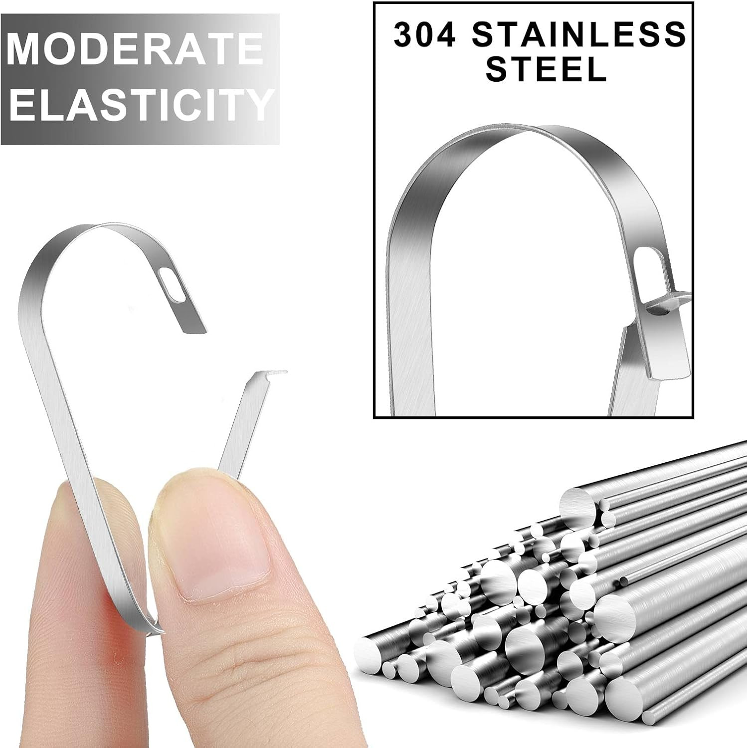 Amylove 30 Pcs Real Estate Sign Rider Clips Hanging Stainless Steel Sign Rider C