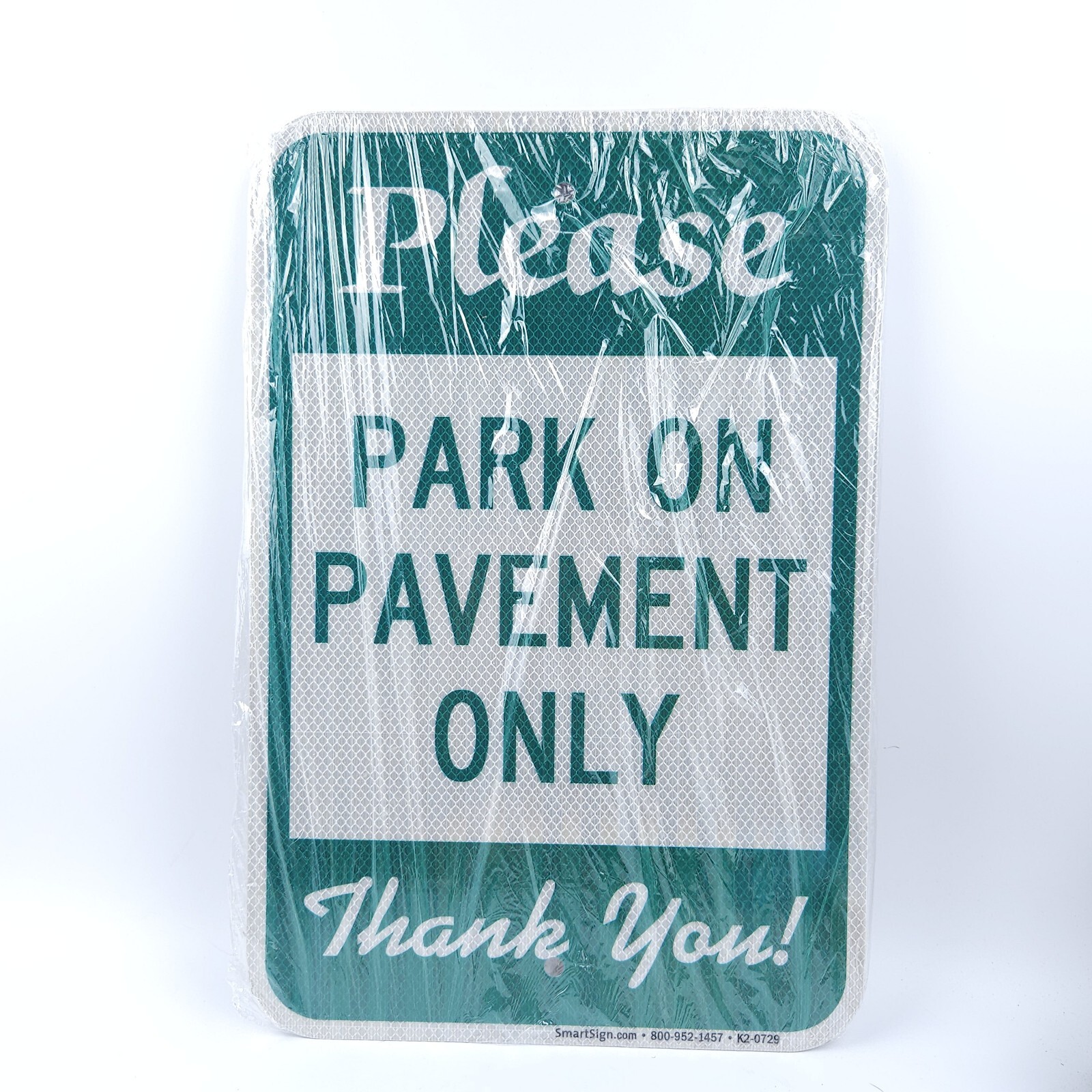 12×18&Prime; Please Park on Pavement Only Thank You Heavy Gauge Aluminum Parking Sign