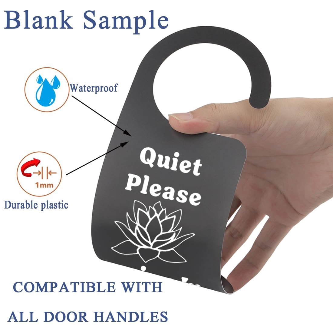 2 PCS Do Not Disturb Door Hanger Sign Quiet Please Session In Progress Home