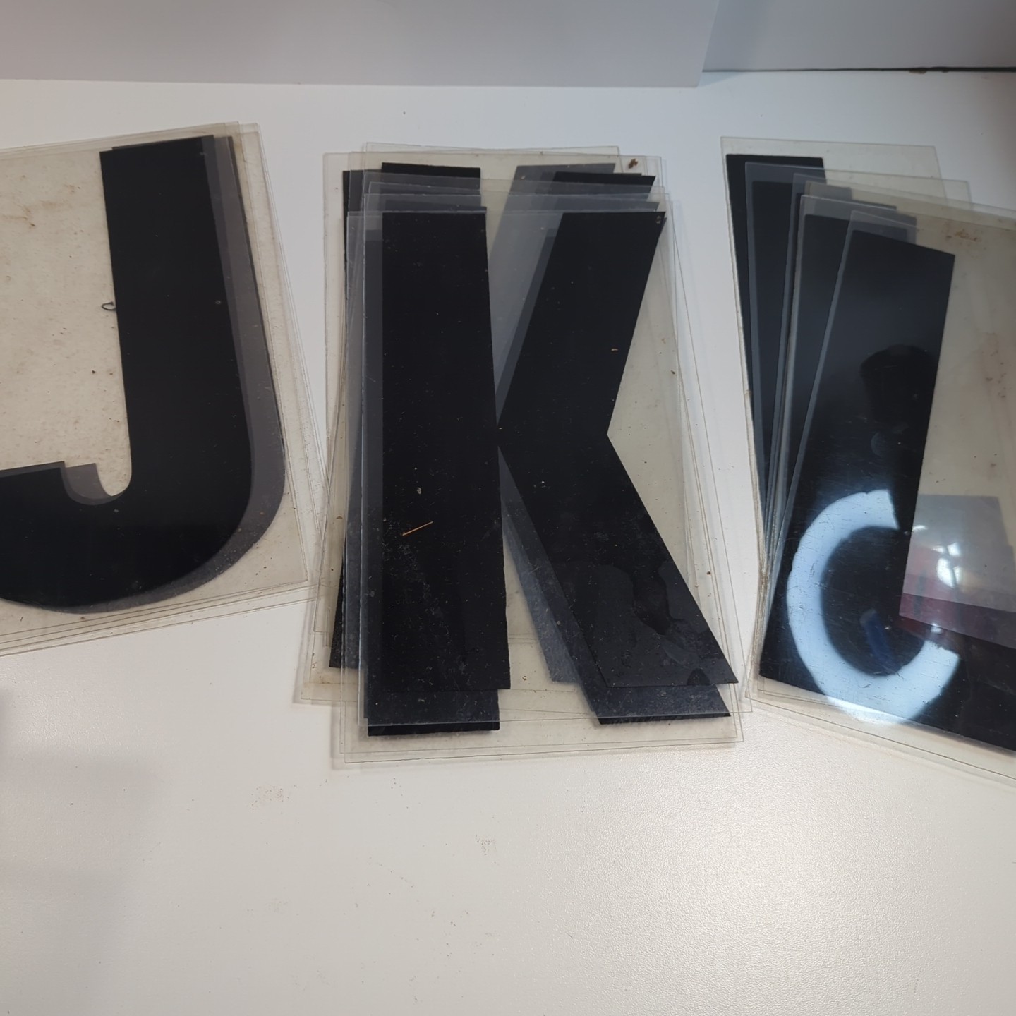 11&Prime; Black Marquee Sign Letter Complete Alphabet Commercial Outdoor Store Plastic