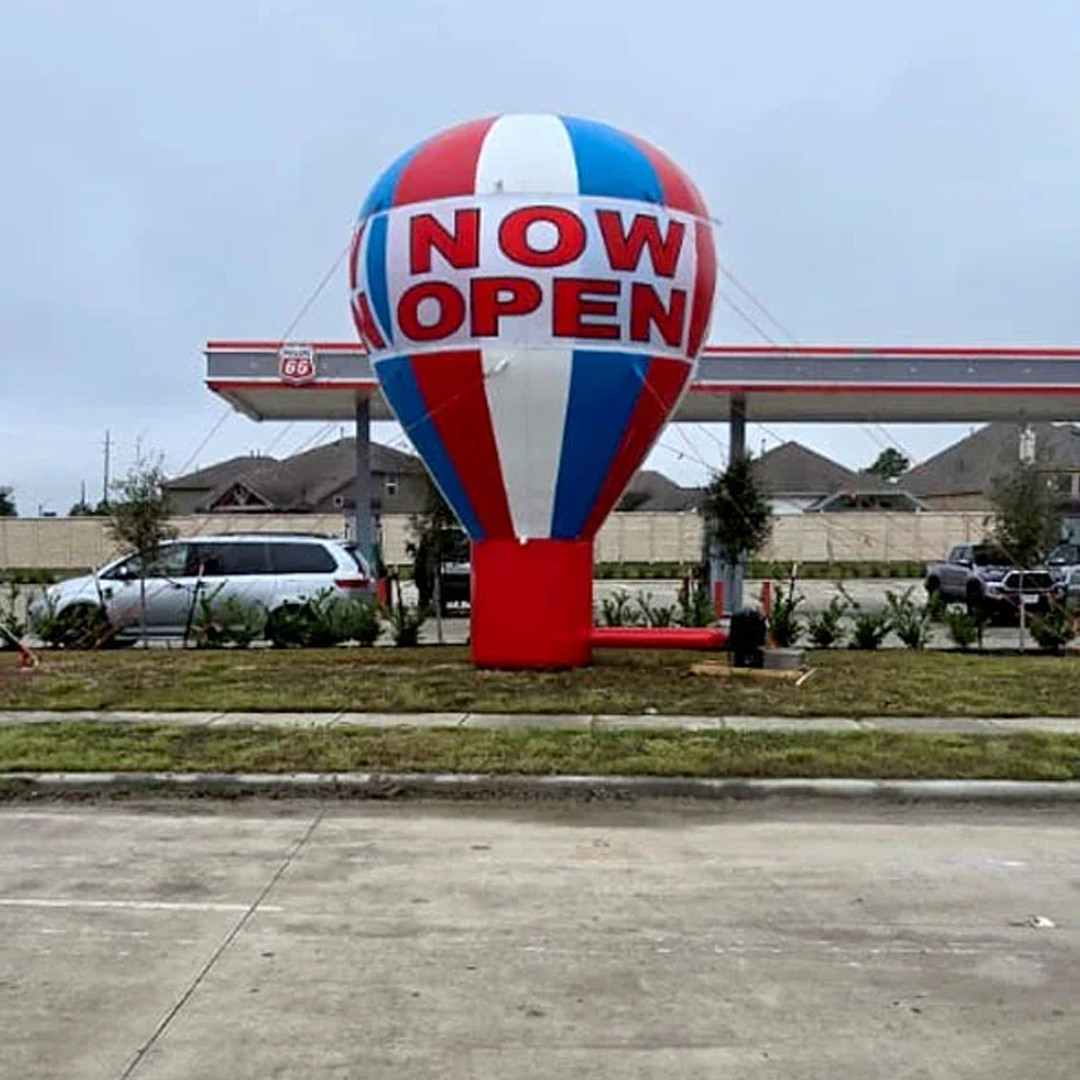 22ft Tall Now Open Advertising Roof Top Balloon