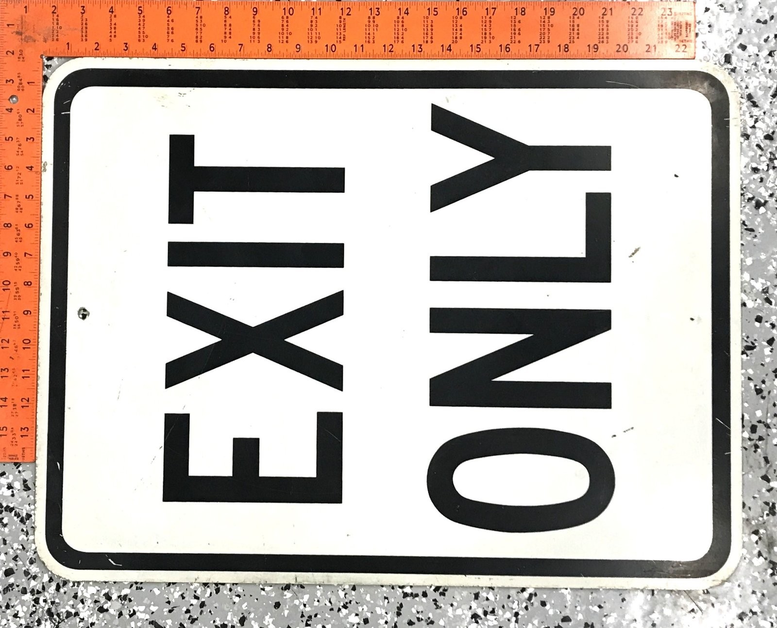 Unbranded Exit Only Aluminum Sign 24&Prime; x 18&Prime; x 2&Prime; [Lot Of 2] USED