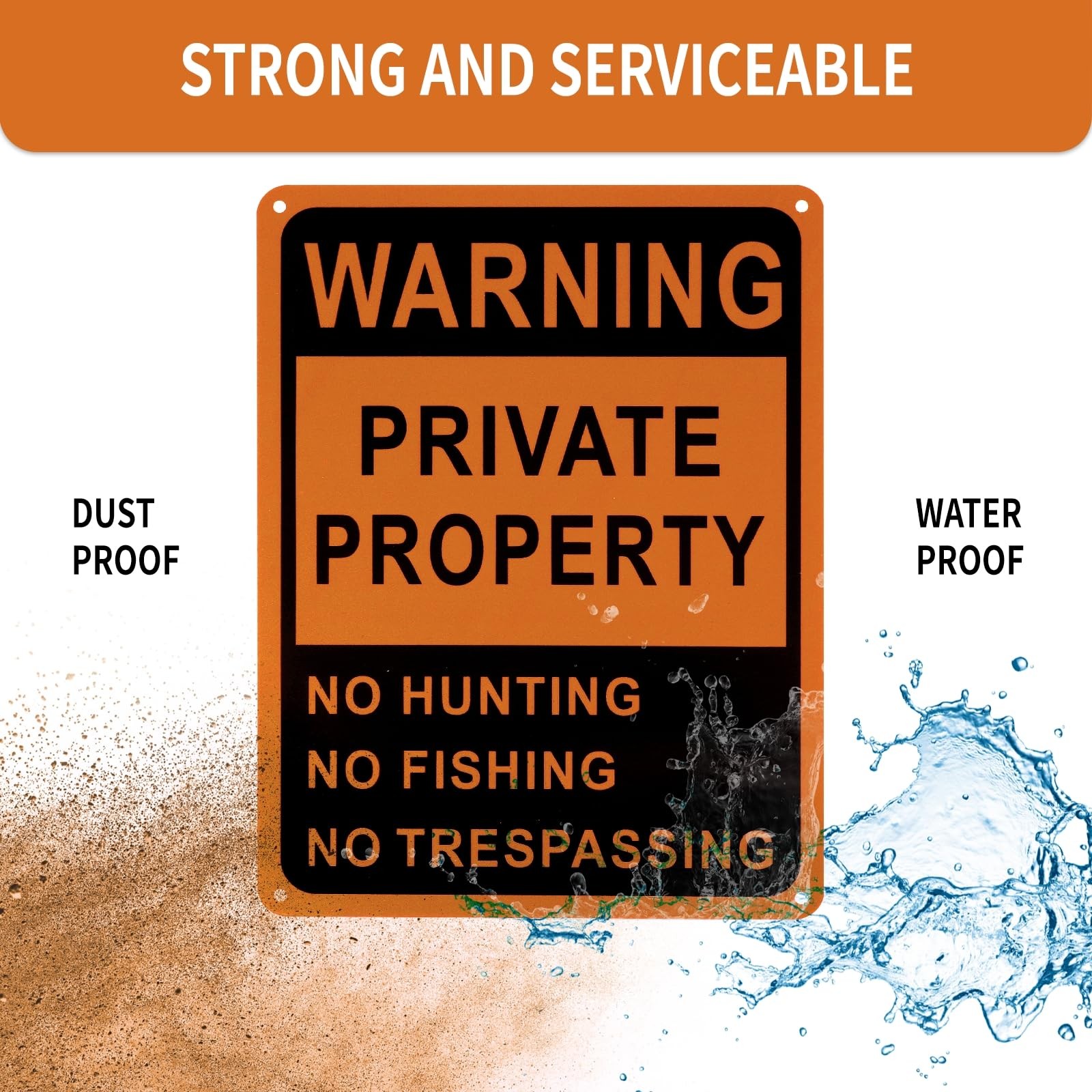 8Pcs No Trespassing Signs Private Property Weatherproof 10×7” Reflective Alum…