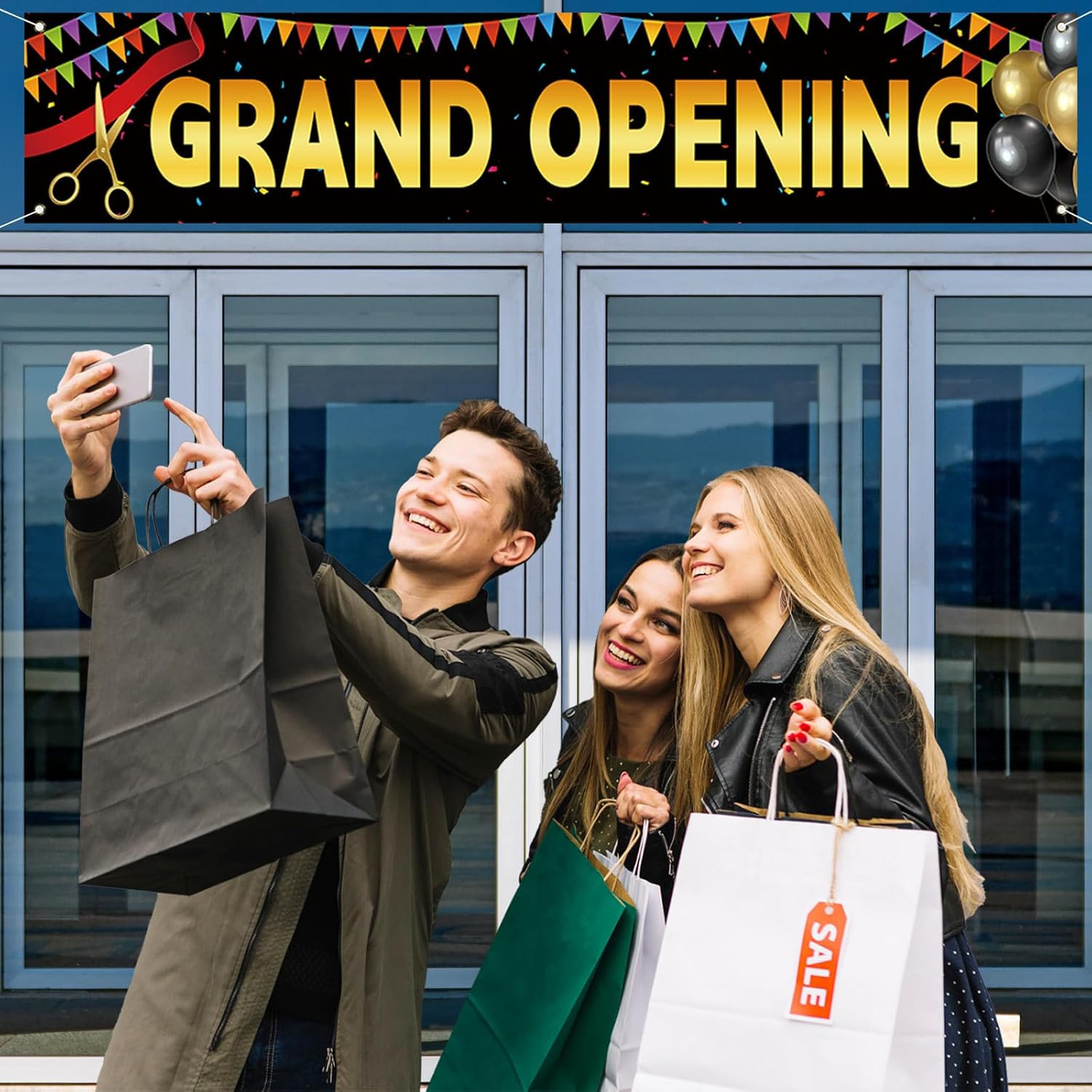 Large Grand Opening Banner for Fence Grand Opening Porch Sign Banner Now Open Si