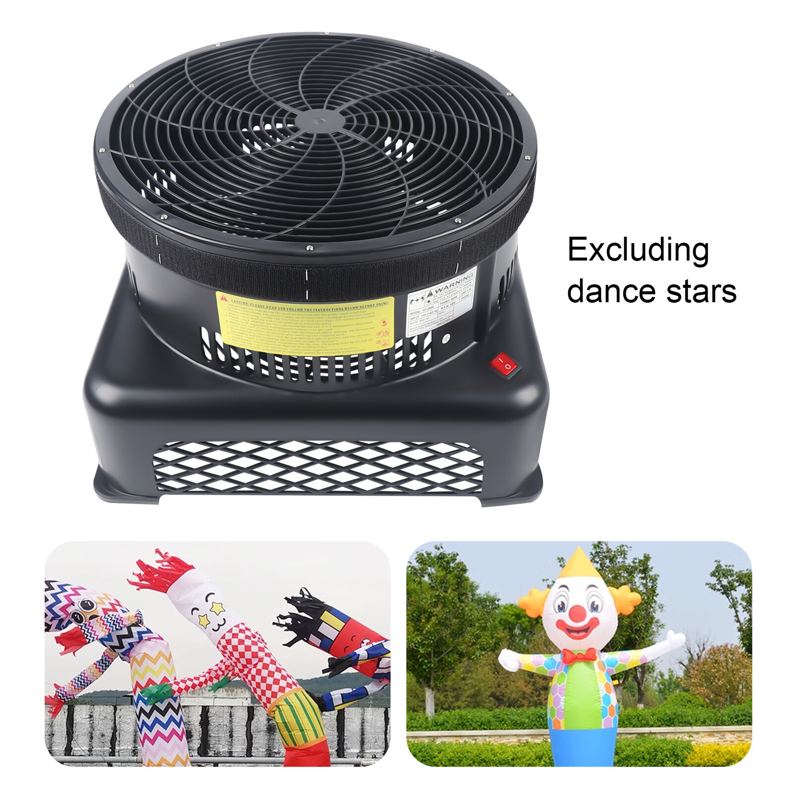 17.7&Prime; Air Blower Fan Fit Inflatable Wind Dancer Tube Man Fly Guy Sky Puppet 950W