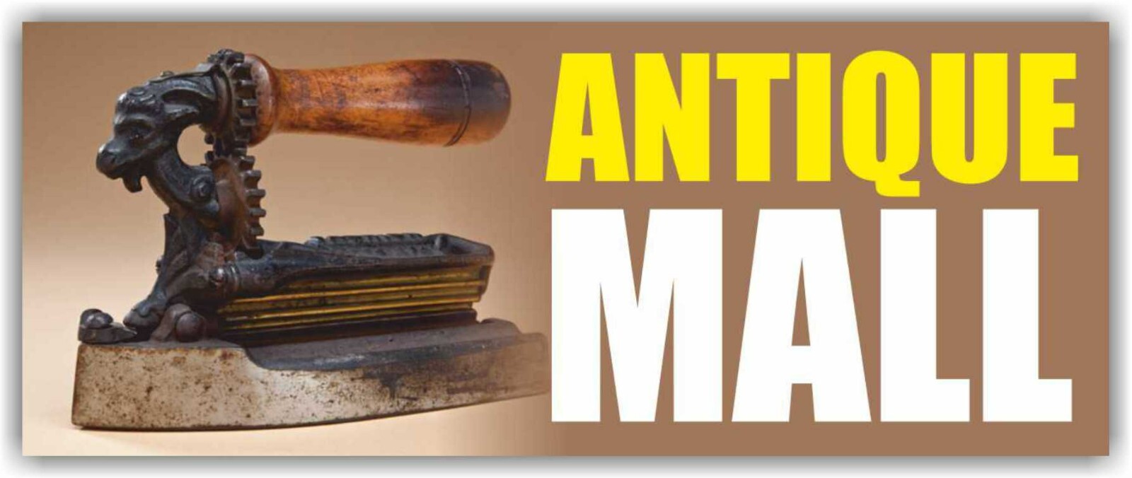 ANTIQUE MALL Advertising Banner Vinyl Mesh Sign accessories coin collecting
