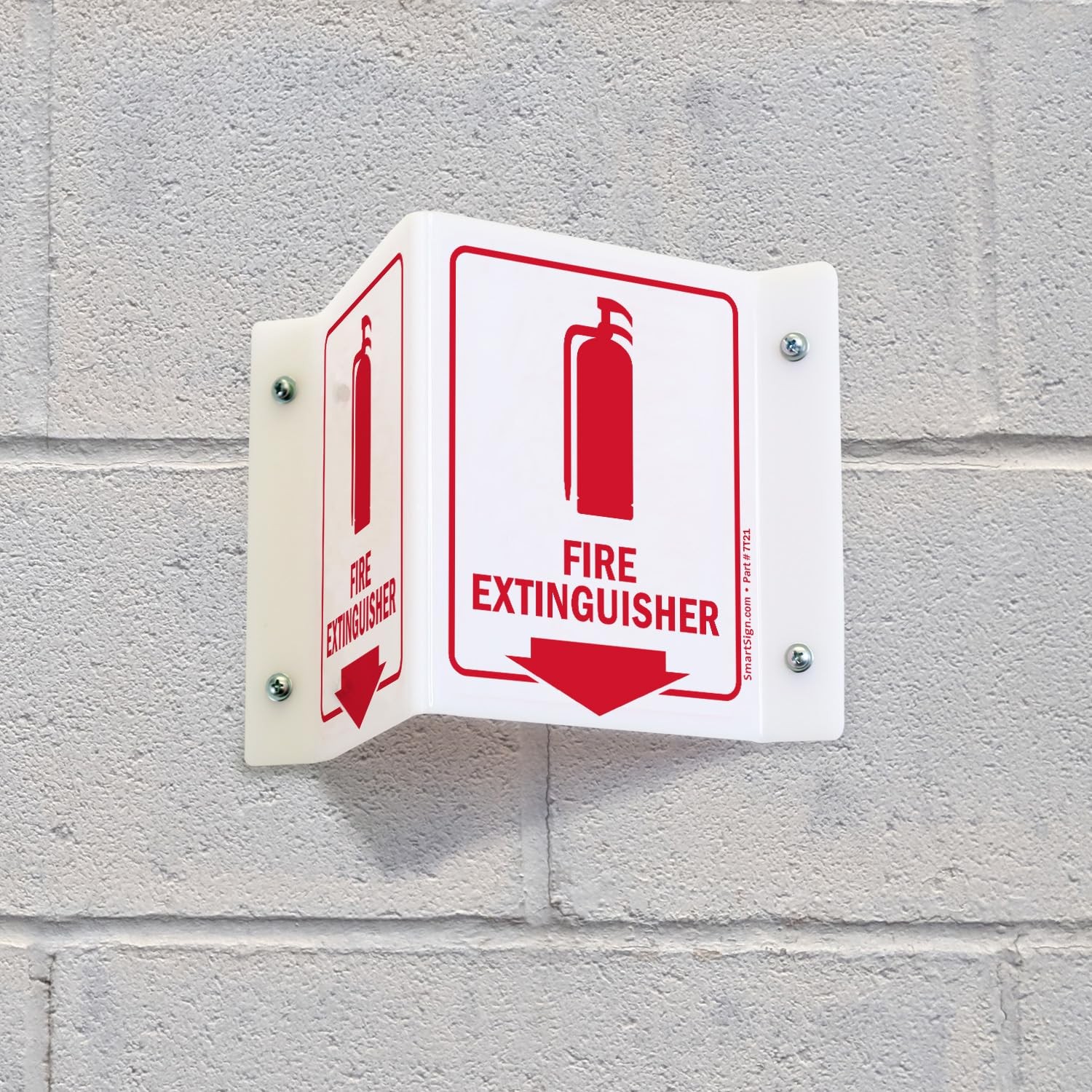 1 PCS 5×6 Inch Acrylic Fire Extinguisher Projecting Sign For Safety Wall