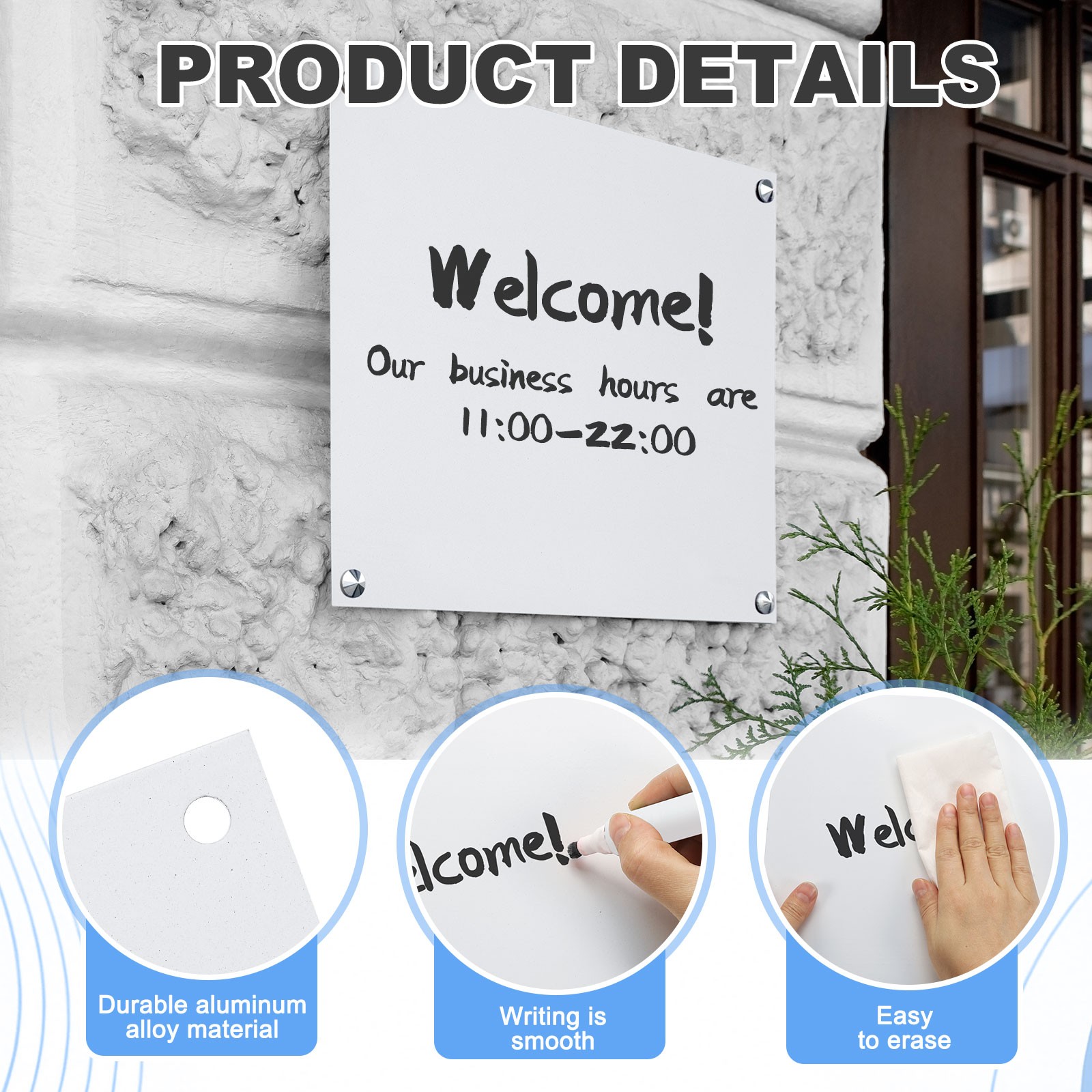 4 Pcs White Blank Metal Sign, 11.8×7.9&Prime; Blank Sublimation Signs(0.02&Prime; Thickness)