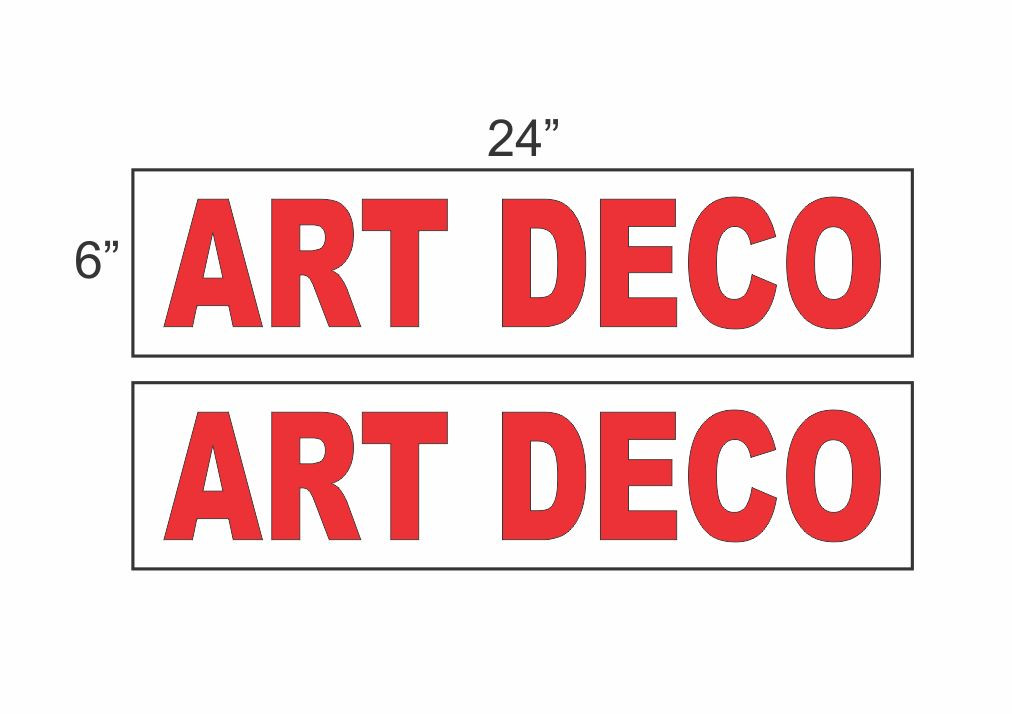 ART DECO 6&Prime;x24&Prime; REAL ESTATE RIDER SIGNS Buy 1 Get 1 FREE 2 Sided