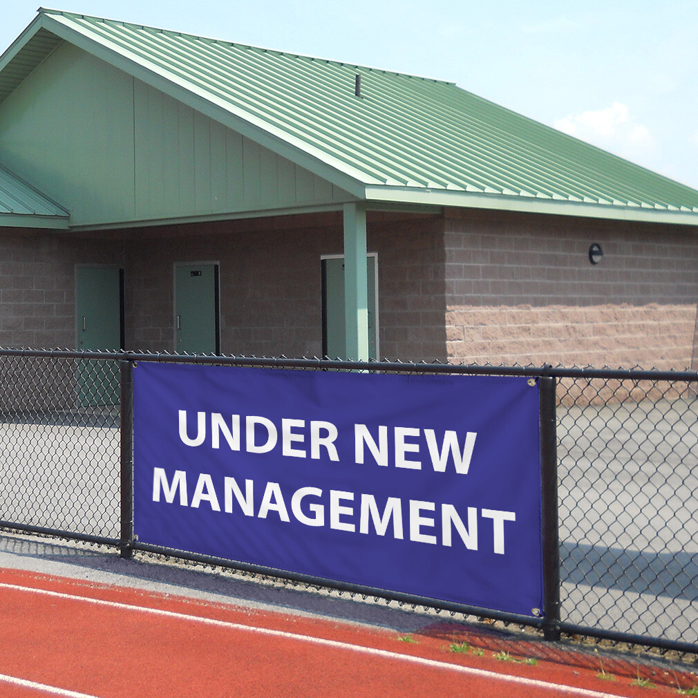 Vinyl Banner Multiple Sizes Under New Management Advertising Printing I Business