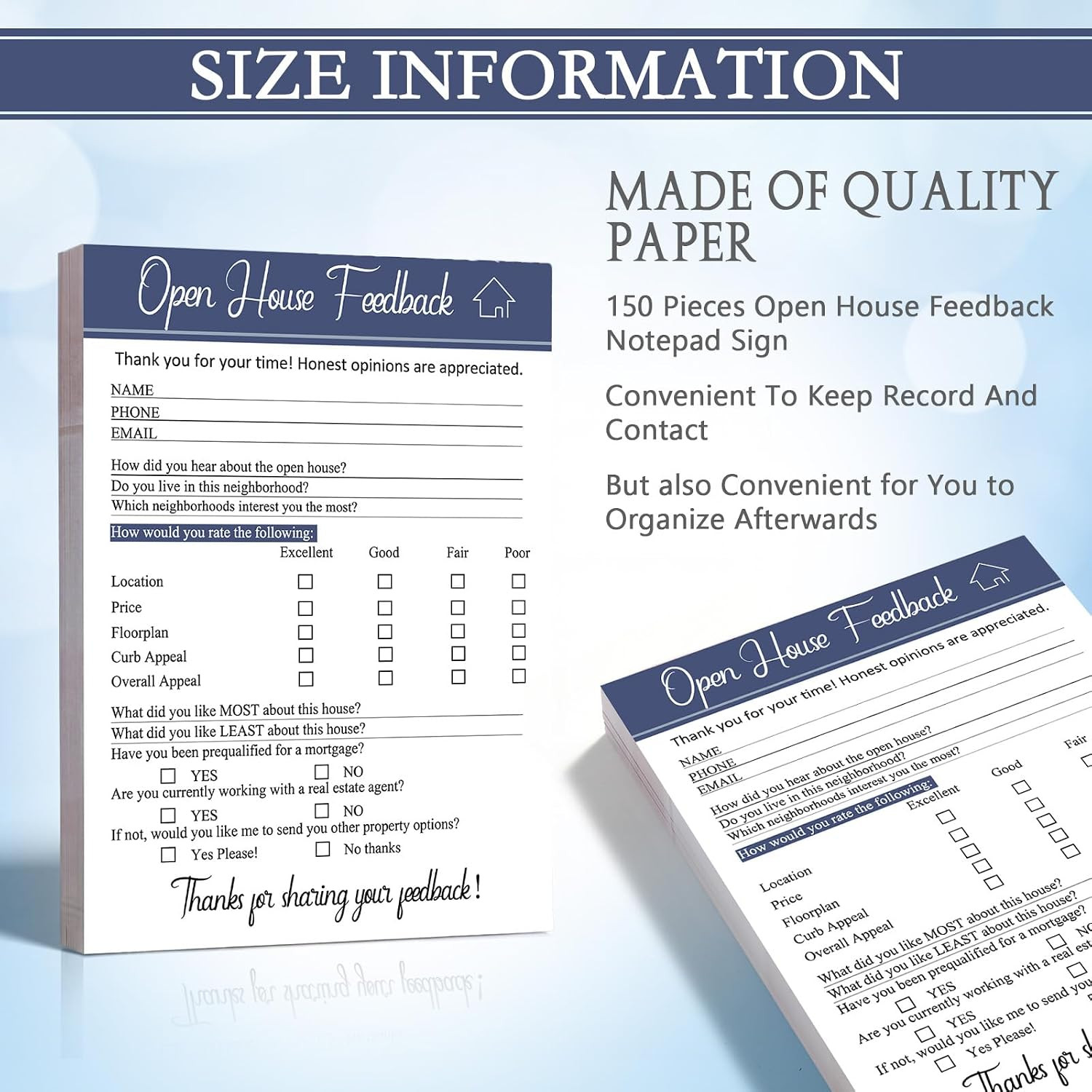 150 Pcs Open House Signs for Real Estate Open House Supplies Real Estate Feedbac