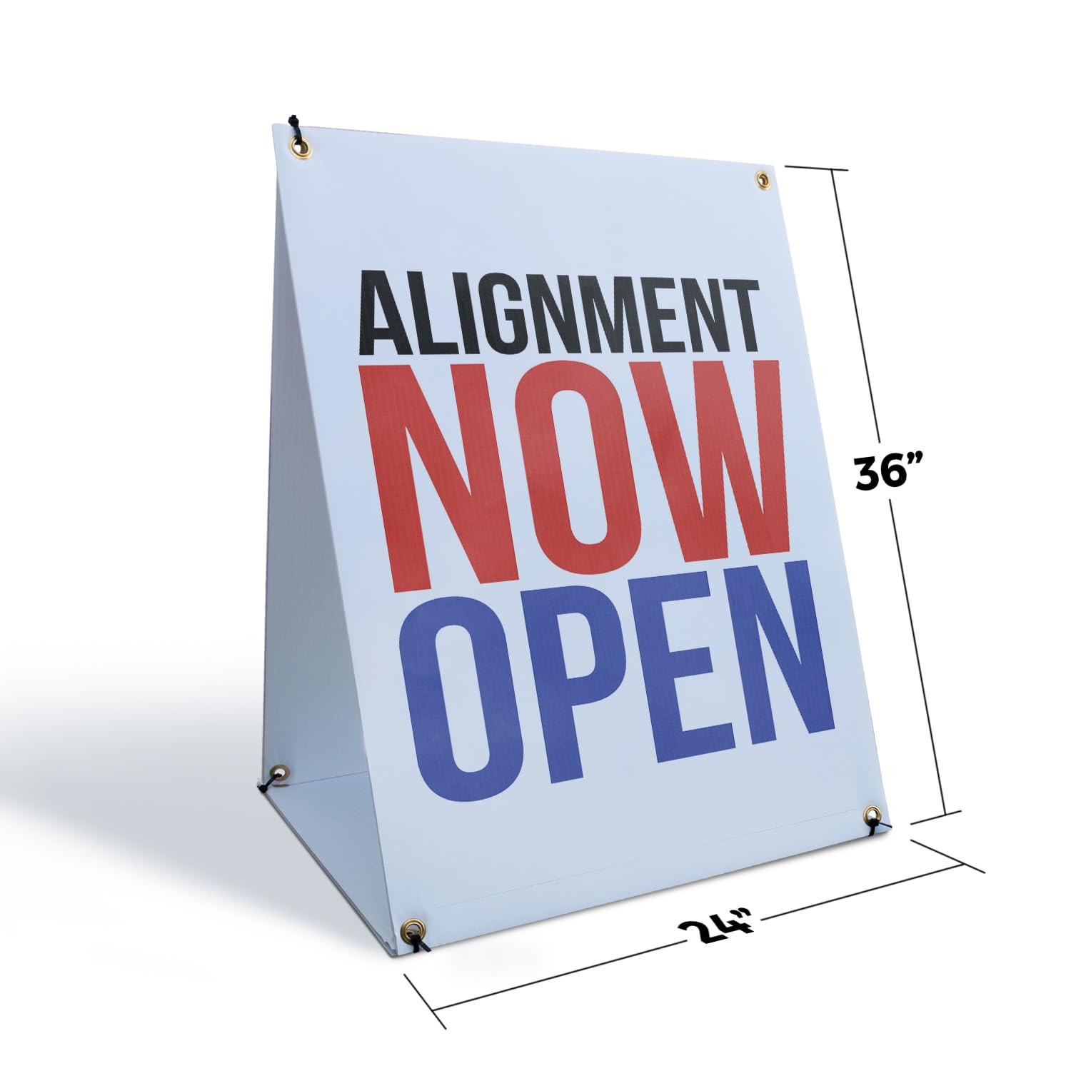 Signmission Alignment Now Open Sidewalk Sign 24 Inch X 36 Inch A-Frame Images