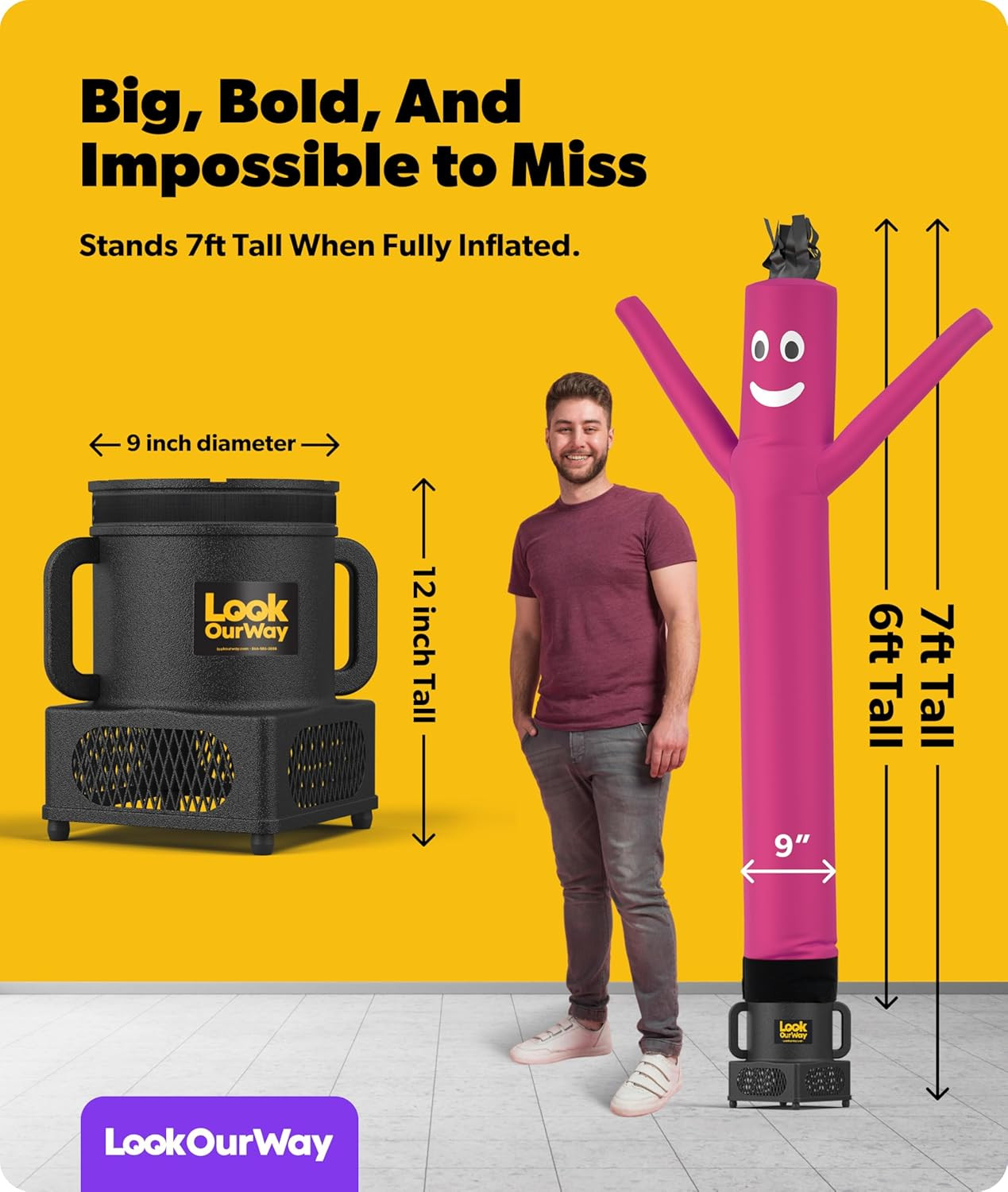 Air Dancers Wacky Waving Inflatable Tube Guy – 7Ft Tall Inflatable Advertising W