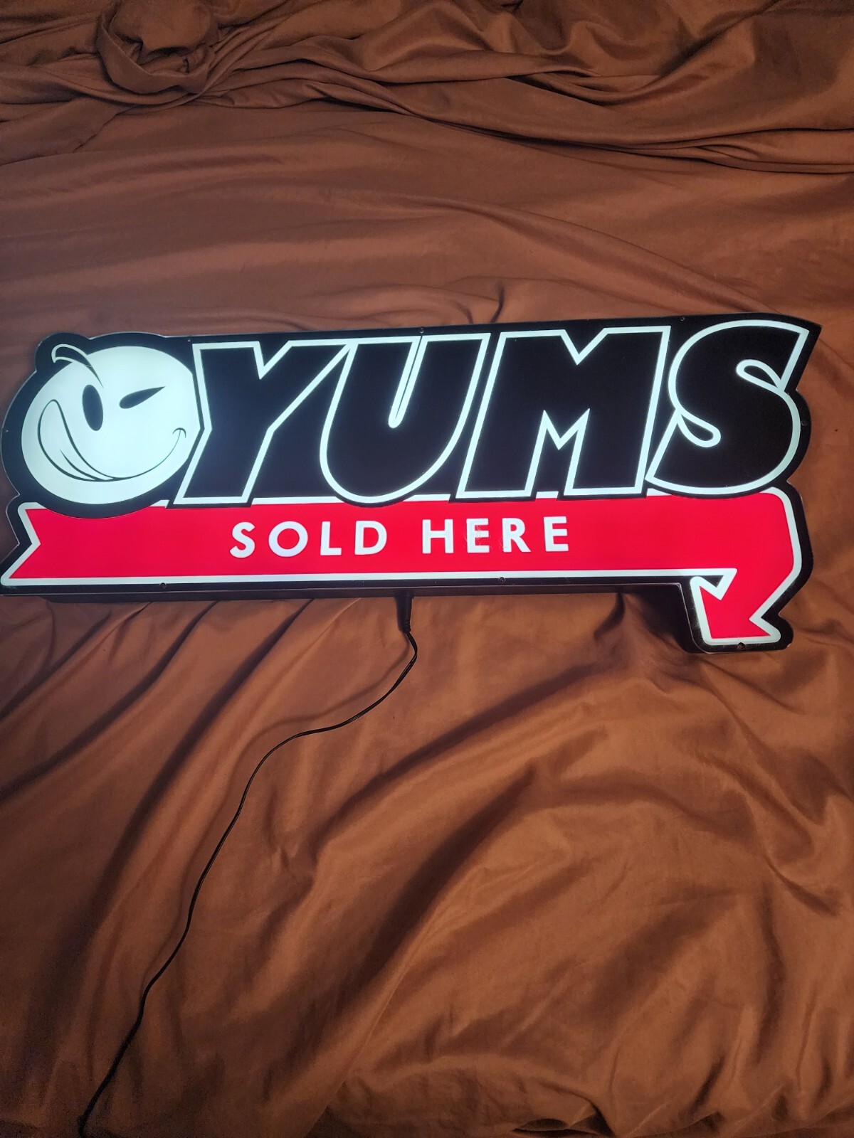 YUMS SOLD HERE Light Up Sign original store sign