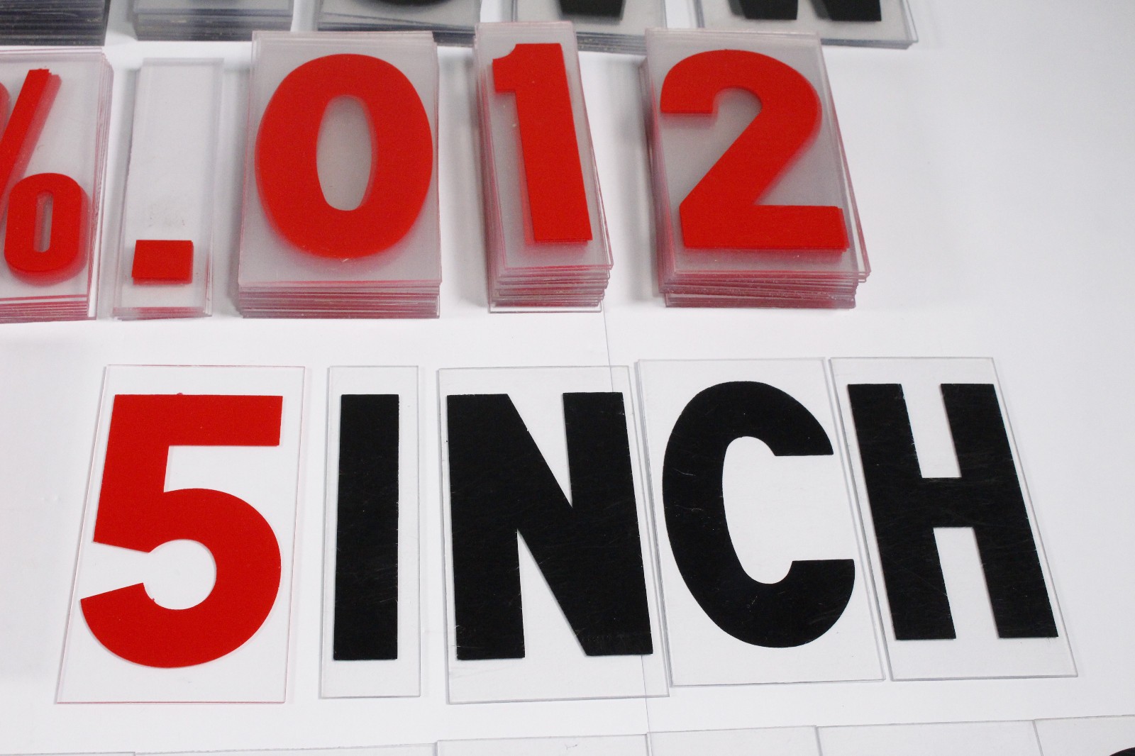 (480) Marquee Sign Letters Numbers Symbols 5&Prime; Various Width Acrylic Church