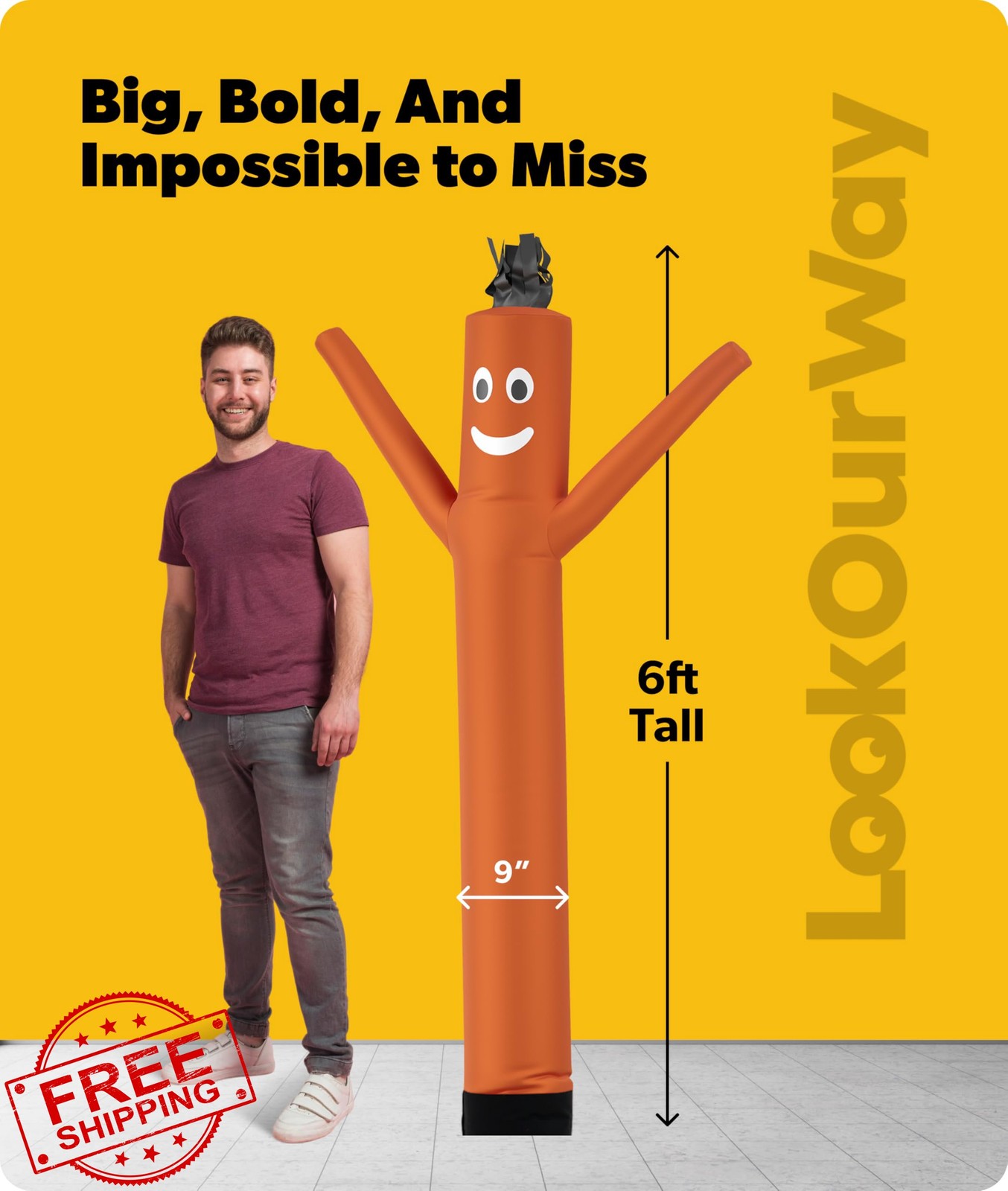 LookOurWay Air Dancer 7ft Orange