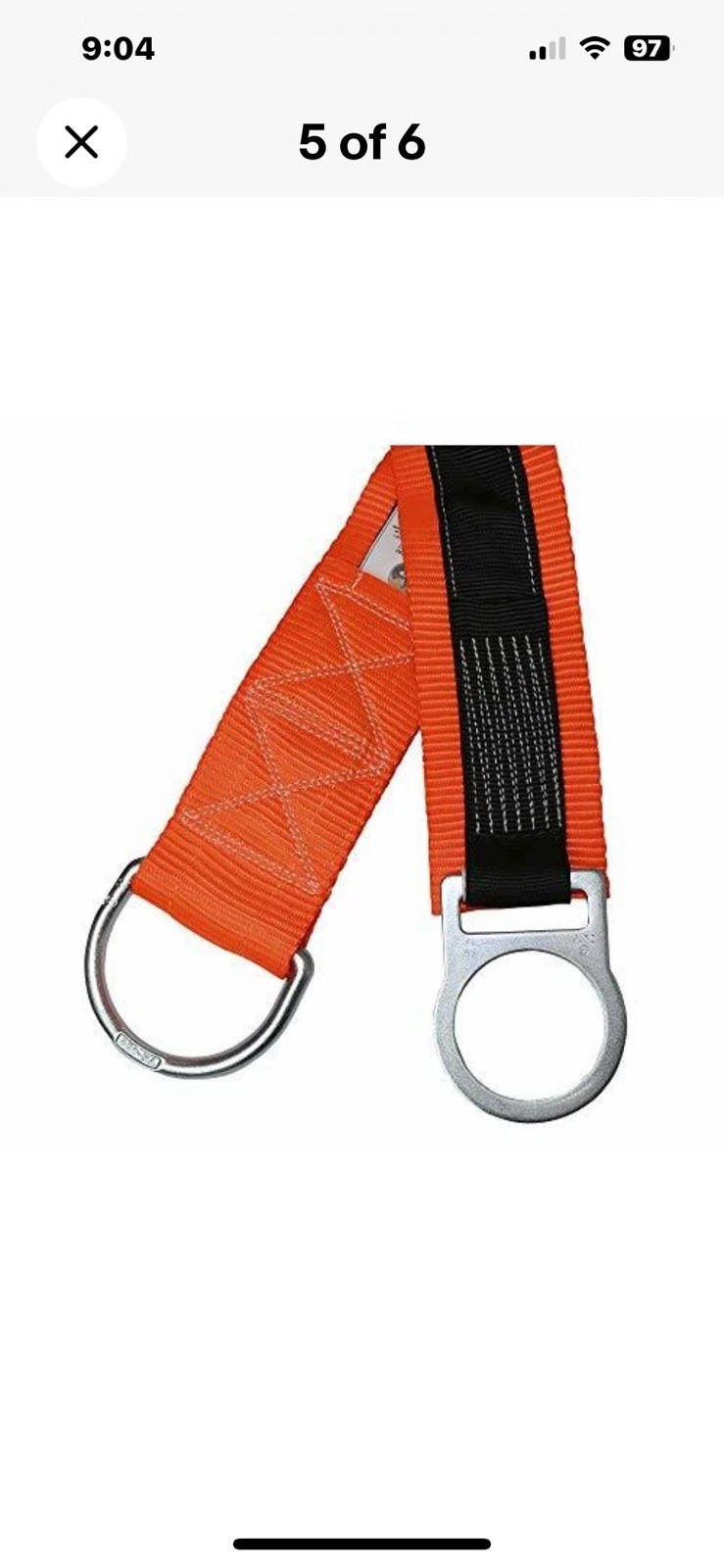 (2) 3’Feet Cross Arm Strap Premium Heavy Duty Pass Through Double Steel Ring