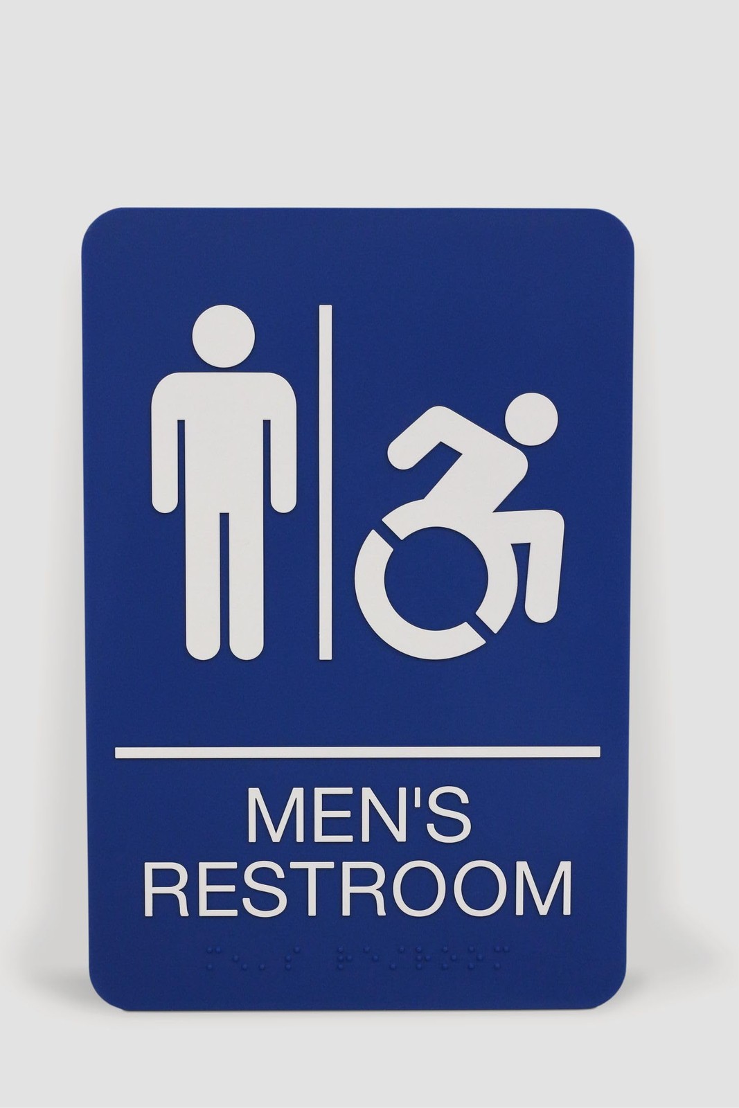 U.S. Stamp & Sign 7774 Ada Sign Men&rsquo;s Restroom 6×9 Blue White