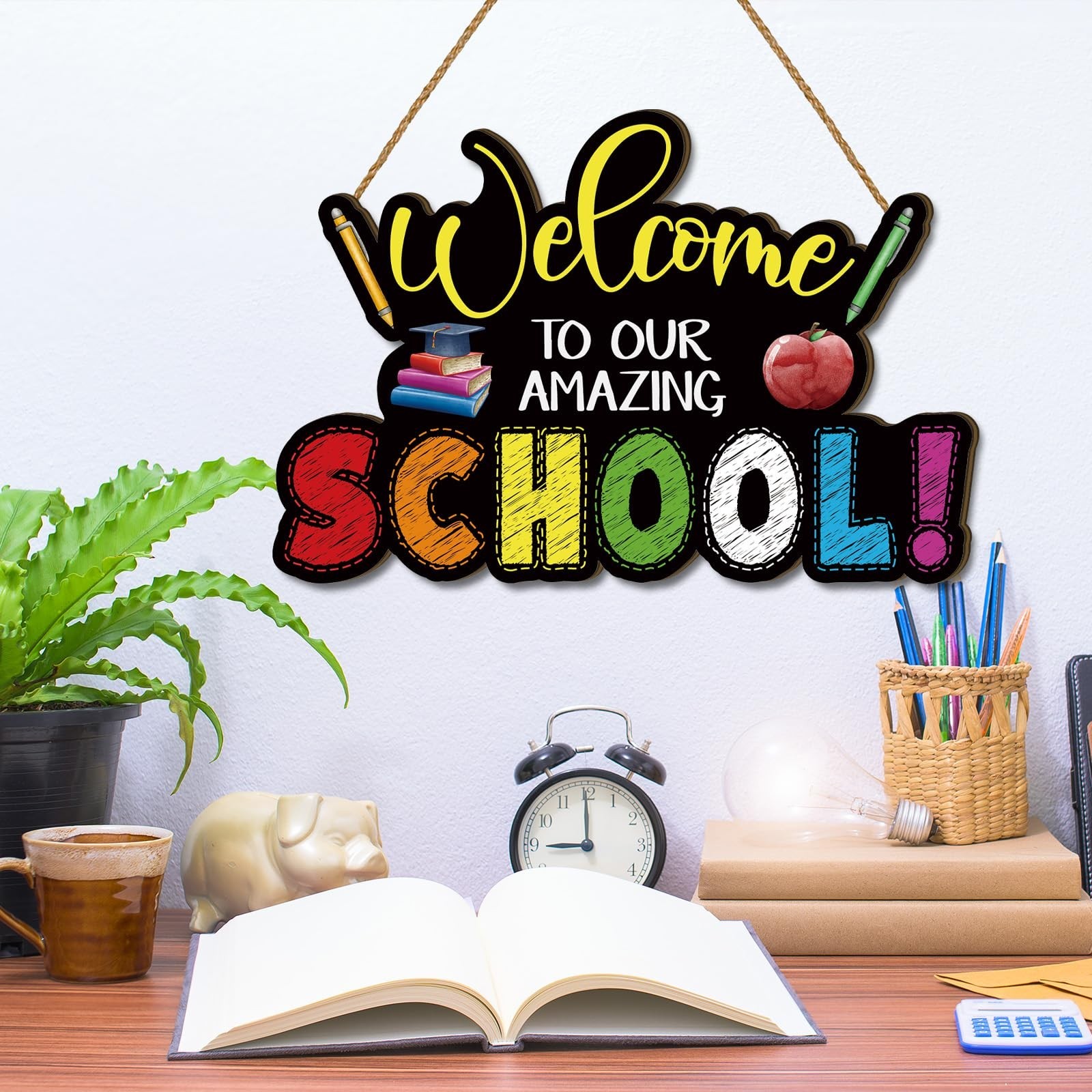 Back To School Decorations First Day of School Wooden Door Sign Welcome Back …