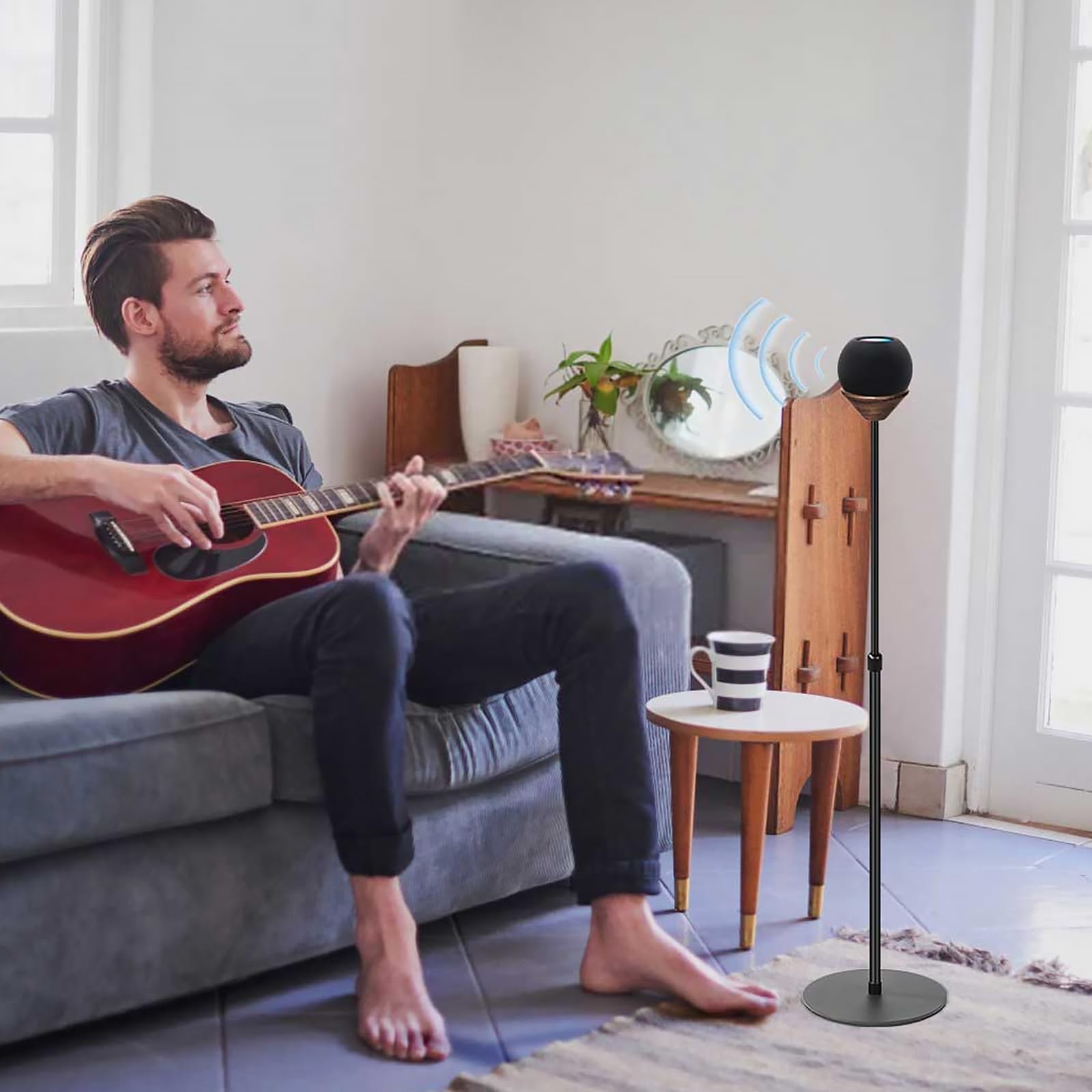 Floor Stand is Suitable for Homepod Mini, with Adjustable Height, Safety, Sta…