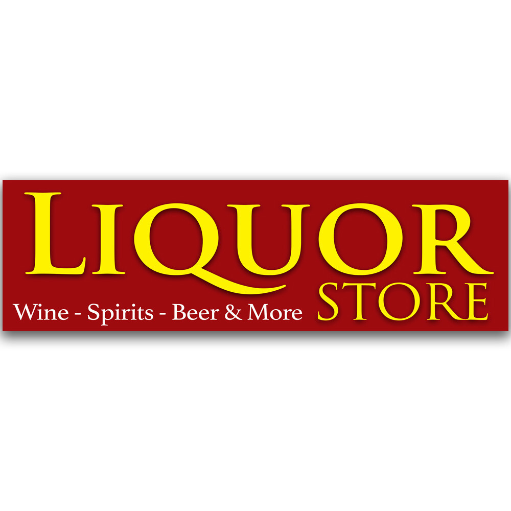 Liquor Store Vinyl Banner with Optional Sizes (Made in the USA)