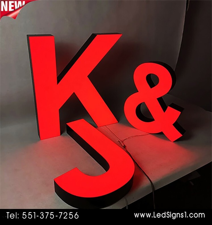 Custom made Trim less Channel Letters Signs Storefront signage 20 Inches