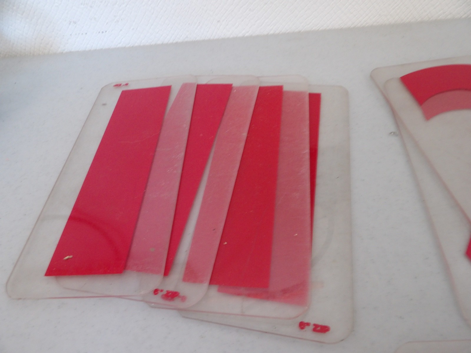 Lot of 6&Prime; Tall Red Marquee Sign Hard Plastic Numbers ( Zip Brand )