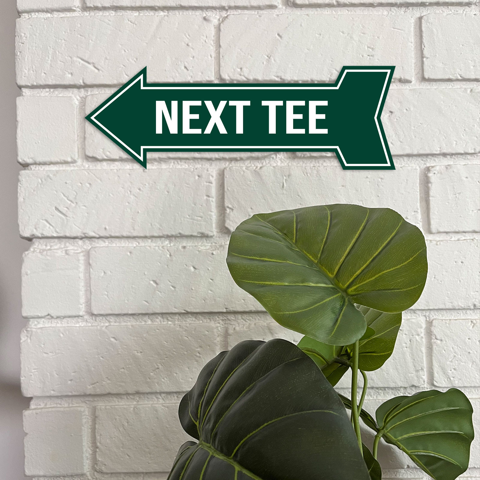 Arrow Shape Next Tee 12×4&Prime; Wall or Door Sign | Golf Signage