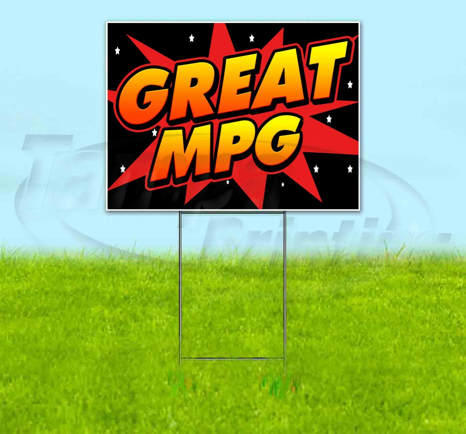 GREAT MPG 18×24 Yard Sign WITH STAKE Corrugated Bandit USA BUSINESS DEALERSHIP