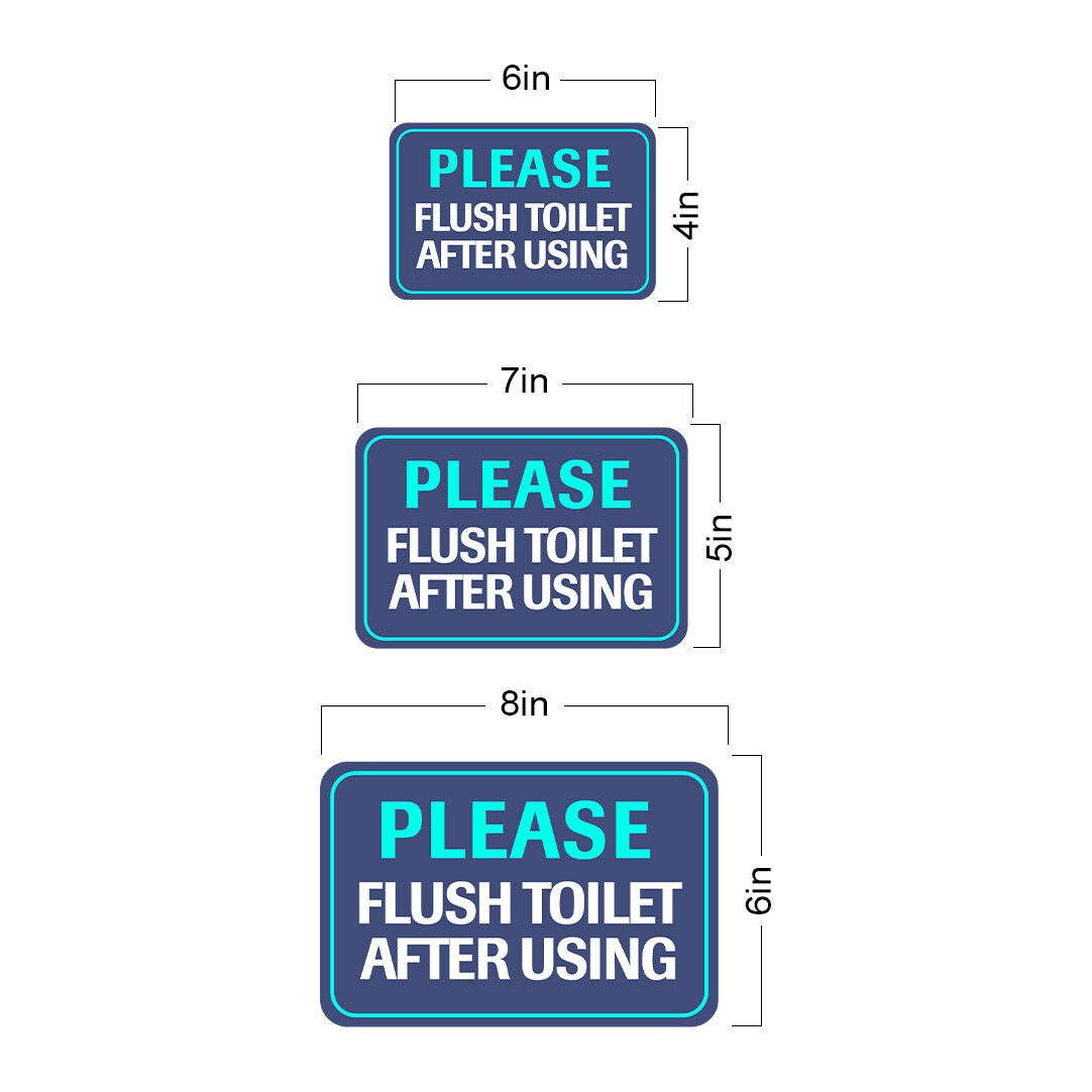 Classic Framed Plus Please Flush Toilet After Using Door or Wall Sign