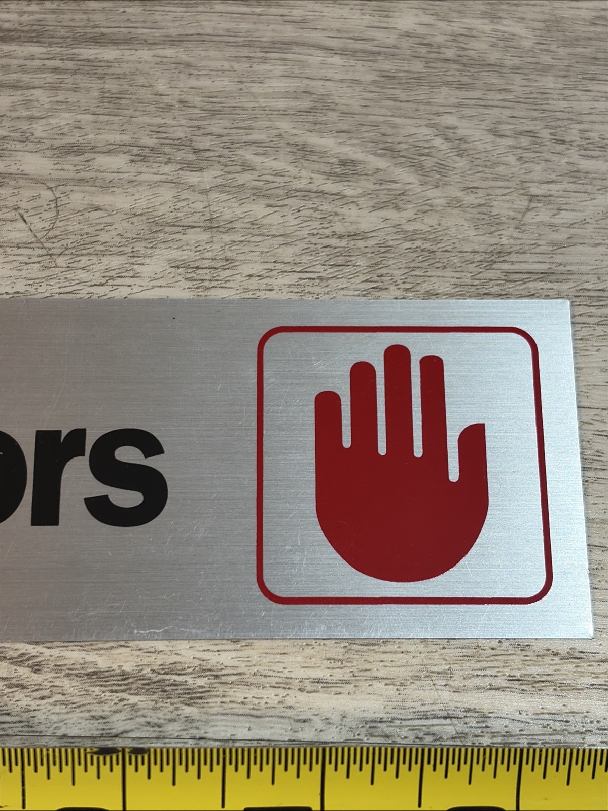 No Solicitors Sign Metallic Sticker HY-KO Self-Adhesive 8.5”x2” Decal BRAND NEW!