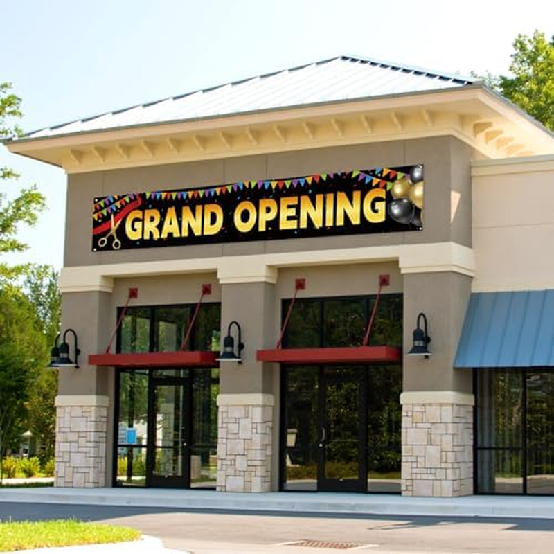 Large Grand Opening Banner for Fence Grand Opening Porch Sign Banner Now Open Si