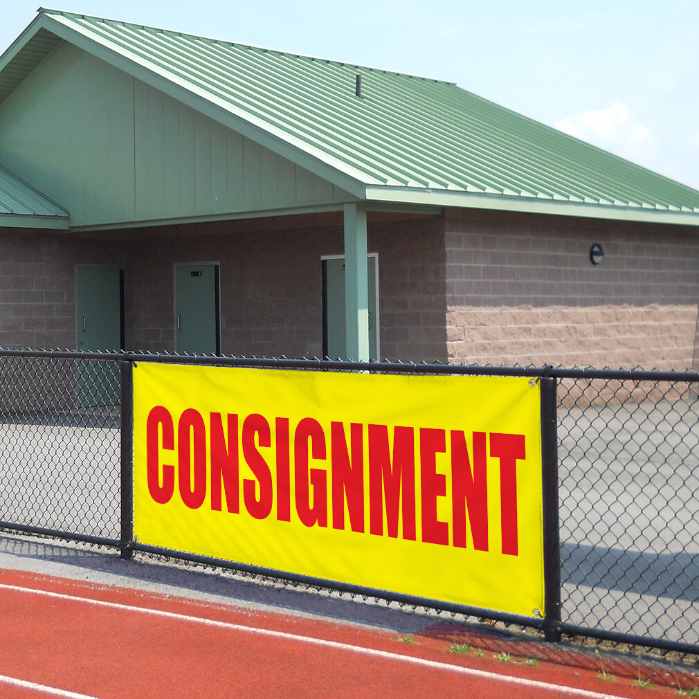 Vinyl Banner Multiple Sizes Consignment Promotion Business Business Outdoor