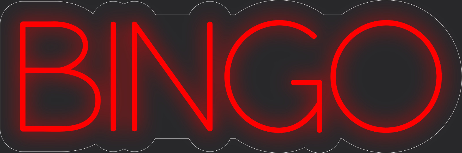 Bingo Neon LED Sign Business Wall Decor Lighted Store Sign 24 x 8 in.