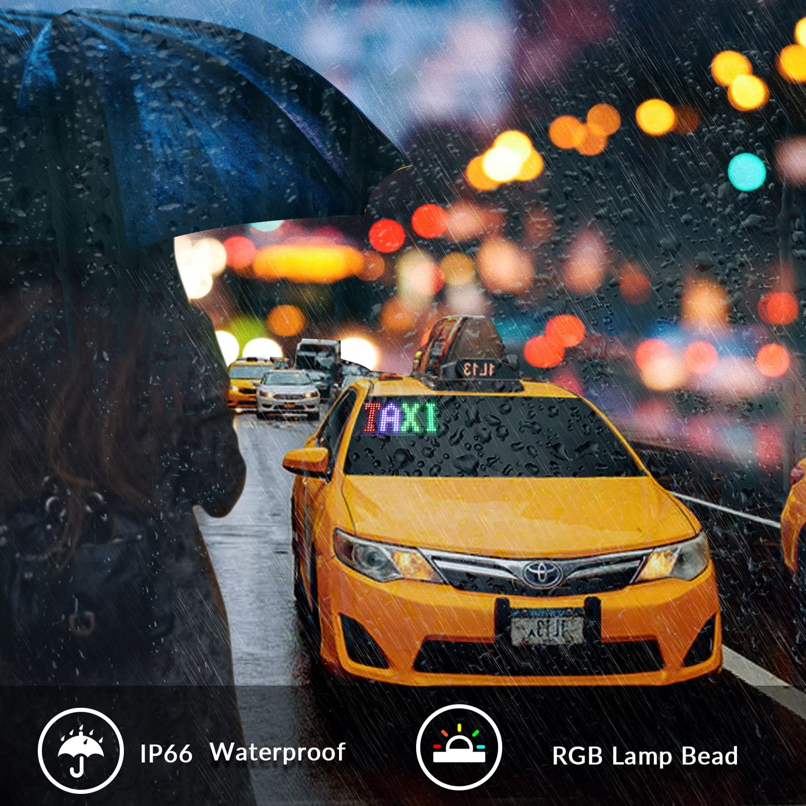 Mini LED Car Signs, 6.7 »x2.76 » Flexible USB 5V LED Digital Sign Bluetooth A…