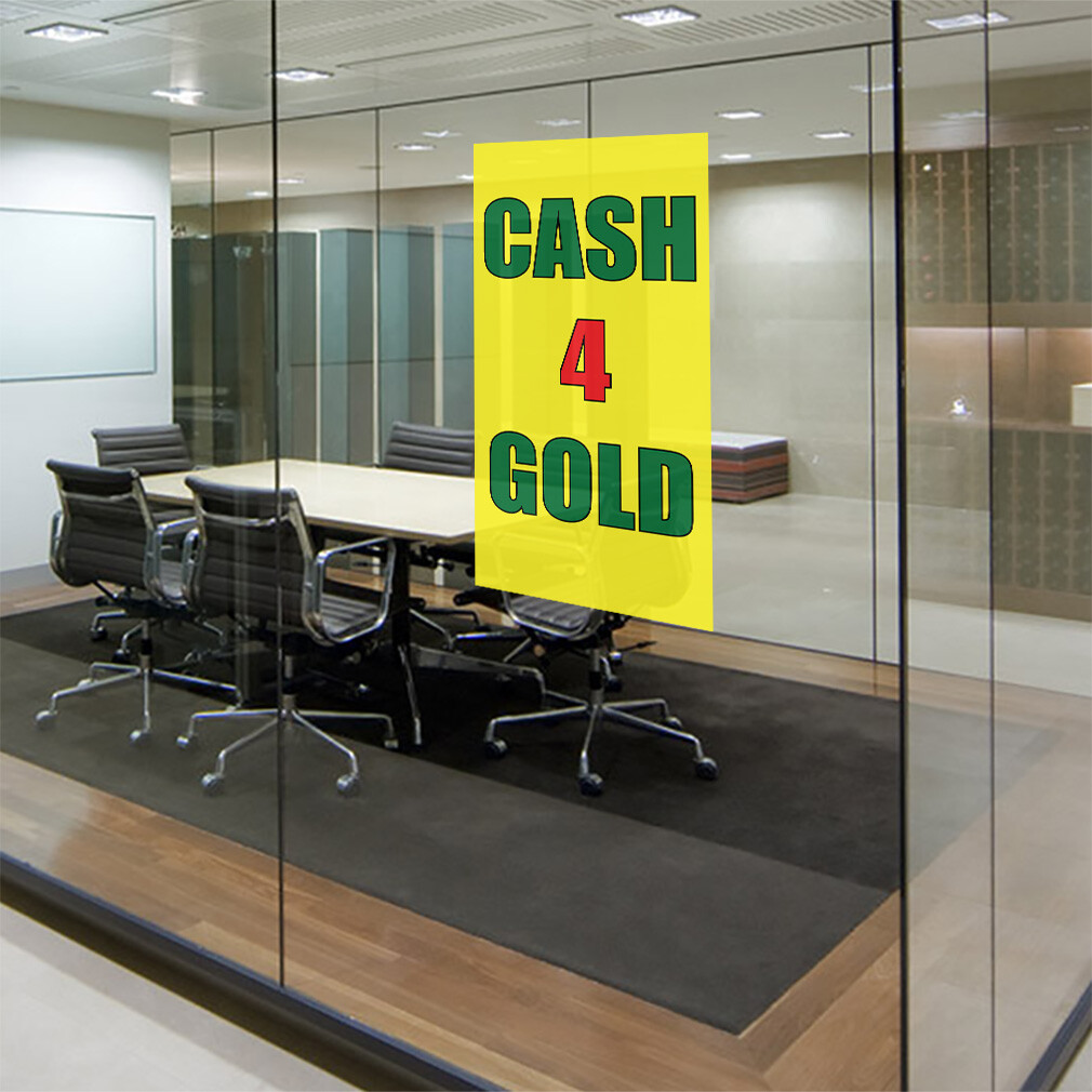 Door Decals Vertical Vinyl Stickers Multiple Sizes Cash 4 Gold Industrial Vinyl