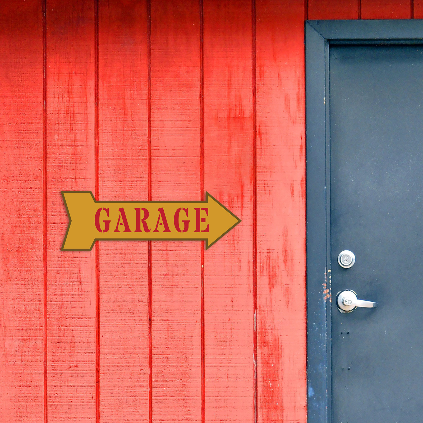 Arrow Shape Garage 12×4&Prime; Wall or Door Sign | Funny Home Décor