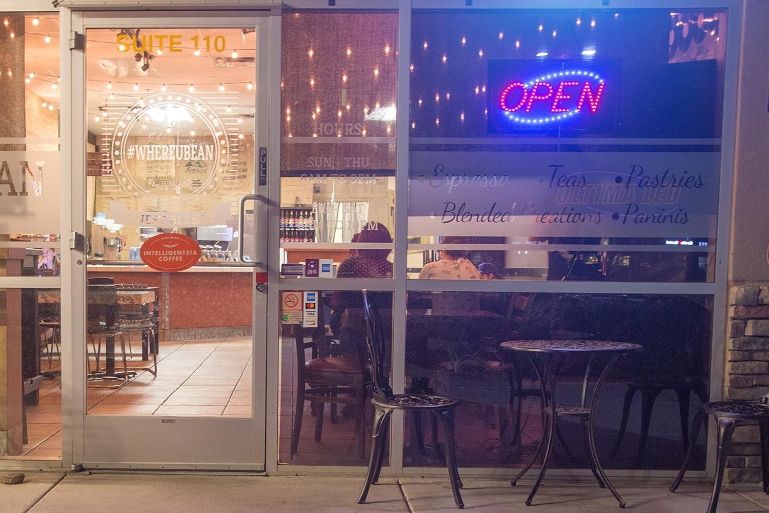 Complete Open Sign Solution – Neon LED with Additional Business Hours Signs