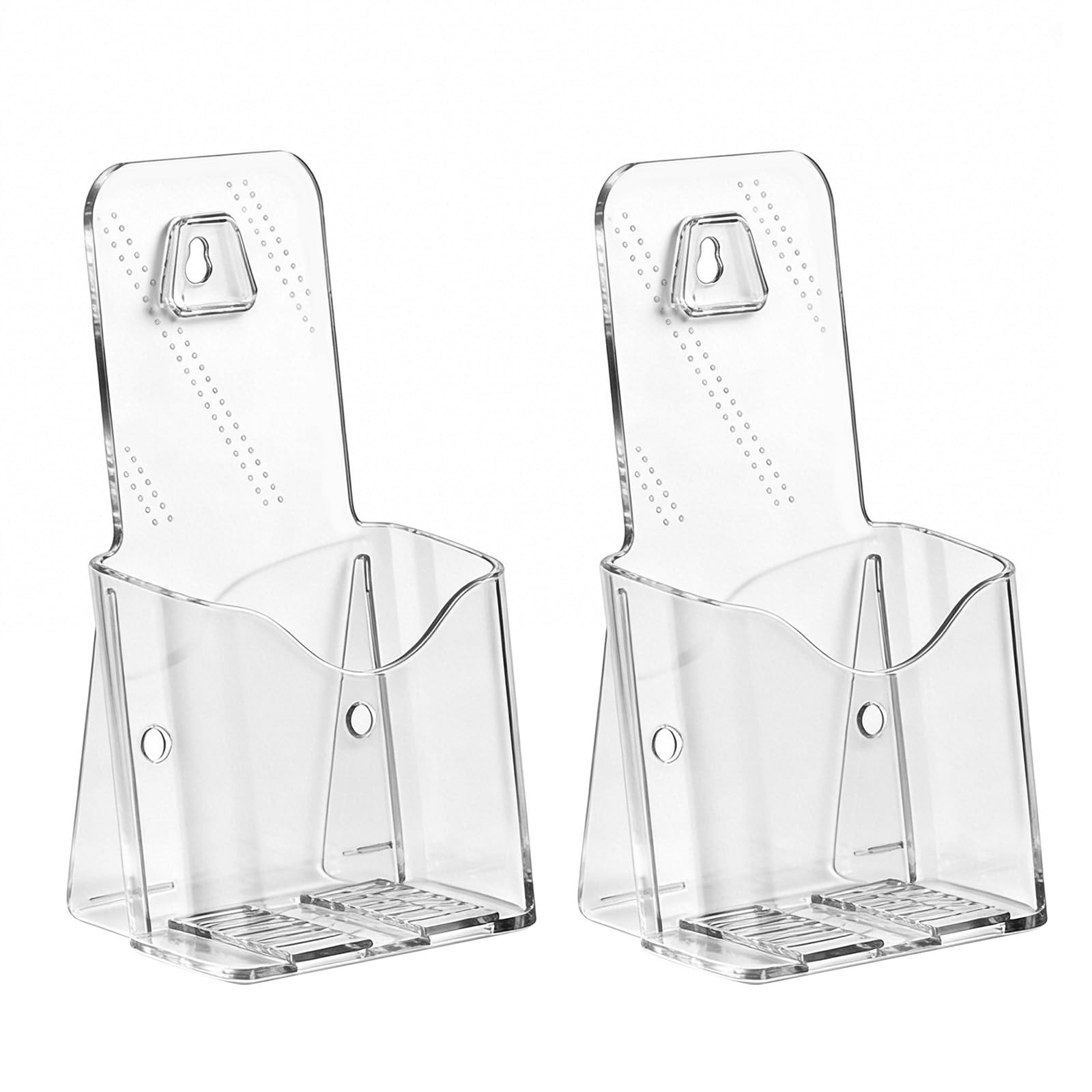 Argvey Acrylic Brochure Holder 4×9 Inch, Clear Pamphlet Display clear
