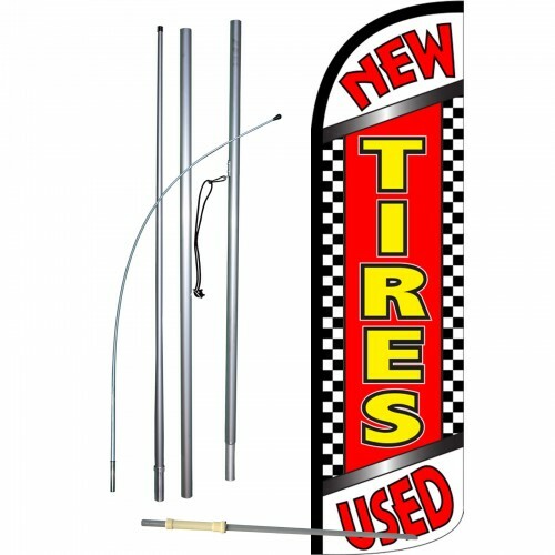 NEW USED TIRES Flutter Feather Flag Sign Banner 3&prime; SWOOPER