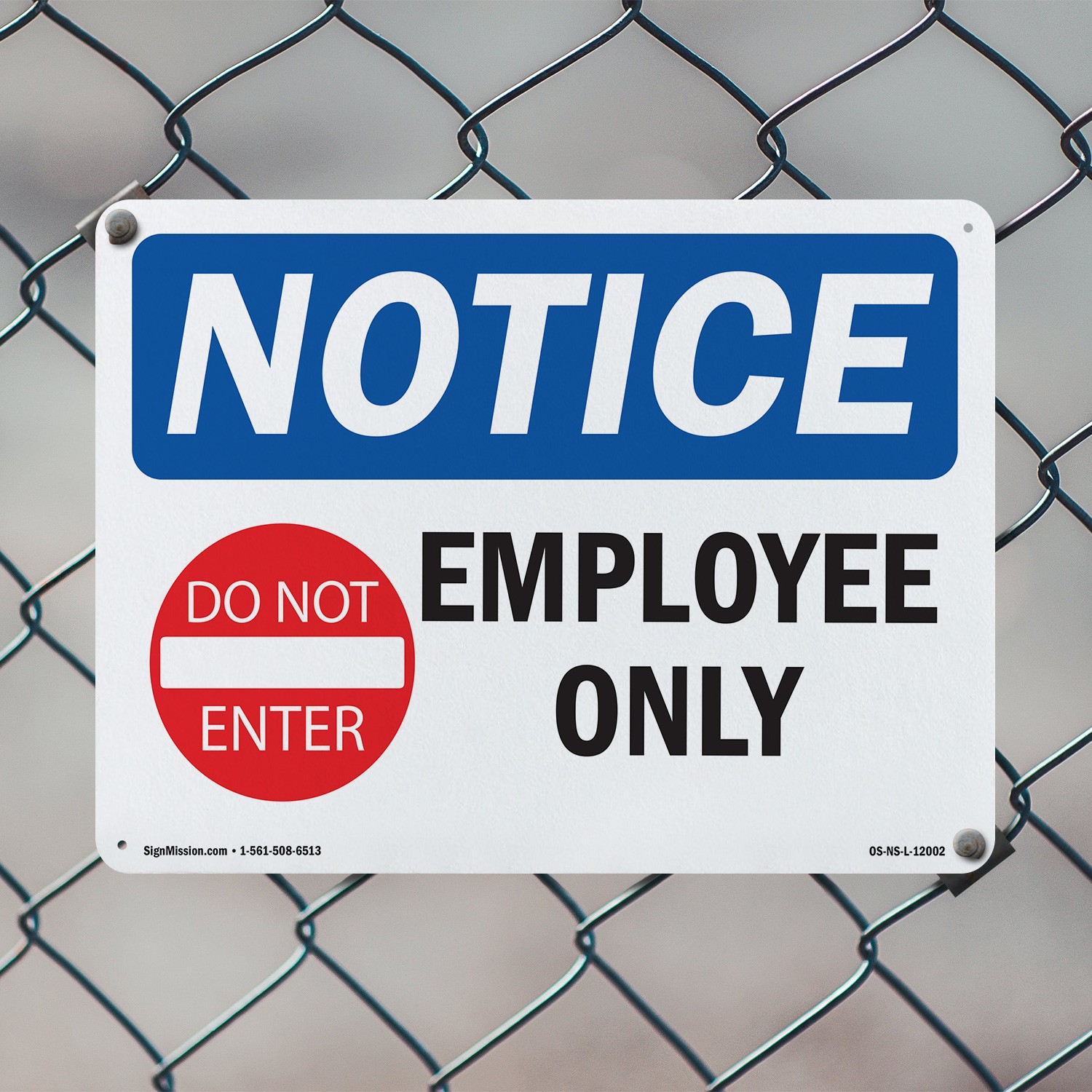 Employees Only OSHA Notice Sign Metal, Plastic, Or Decal – 5 or 10 Pack