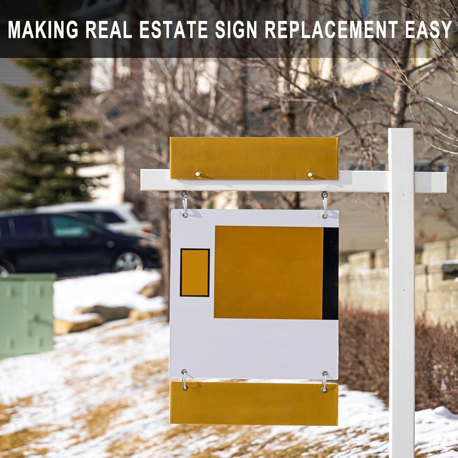 30 Pcs Real Estate Sign Clips for Hanging Signs, Stainless Steel Rider
