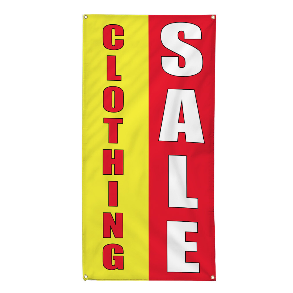 Vertical Vinyl Banner Multiple Sizes Clothing Deal Promotion Business D Business